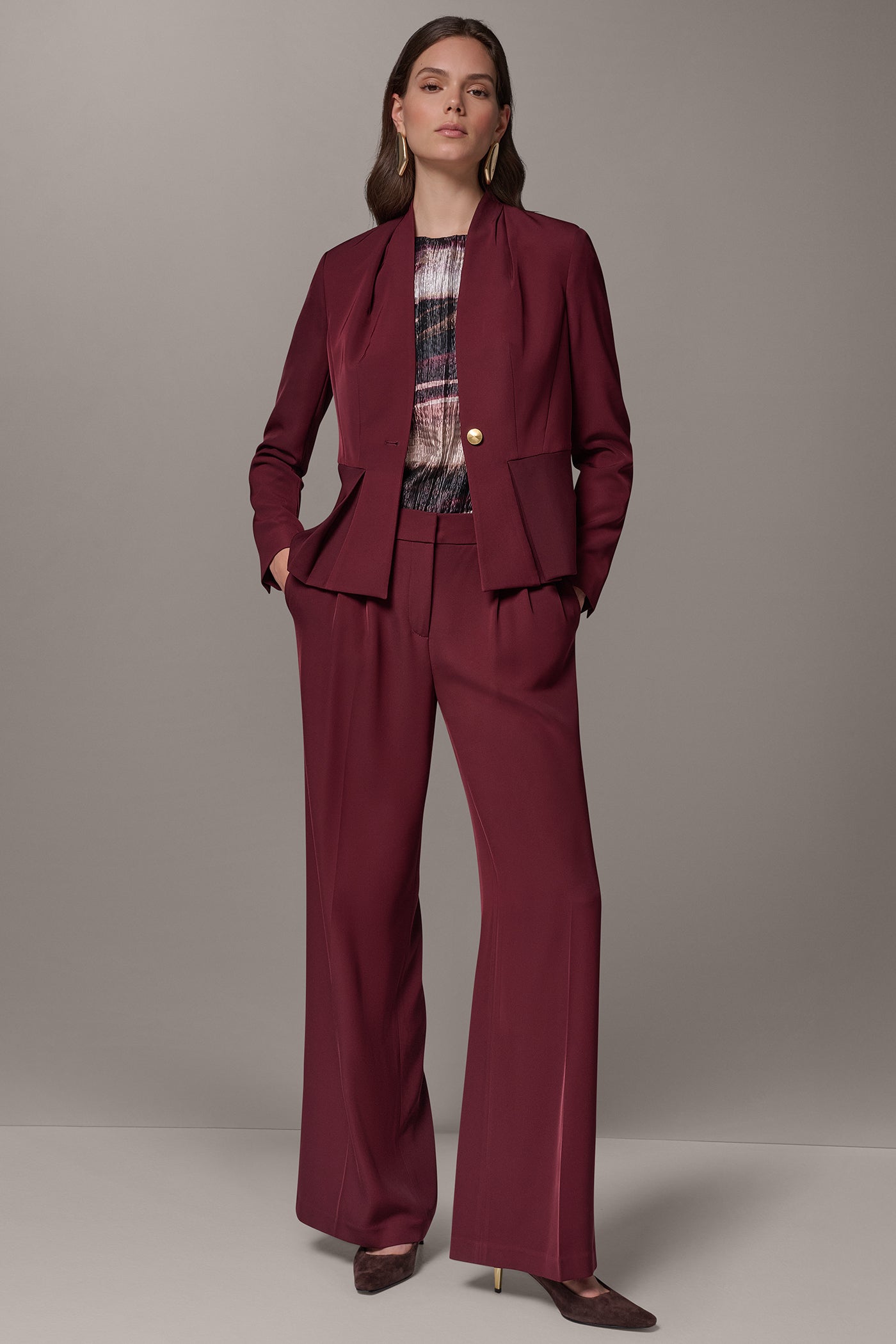 ONE BUTTON PEPLUM BLAZER VIEW 8
