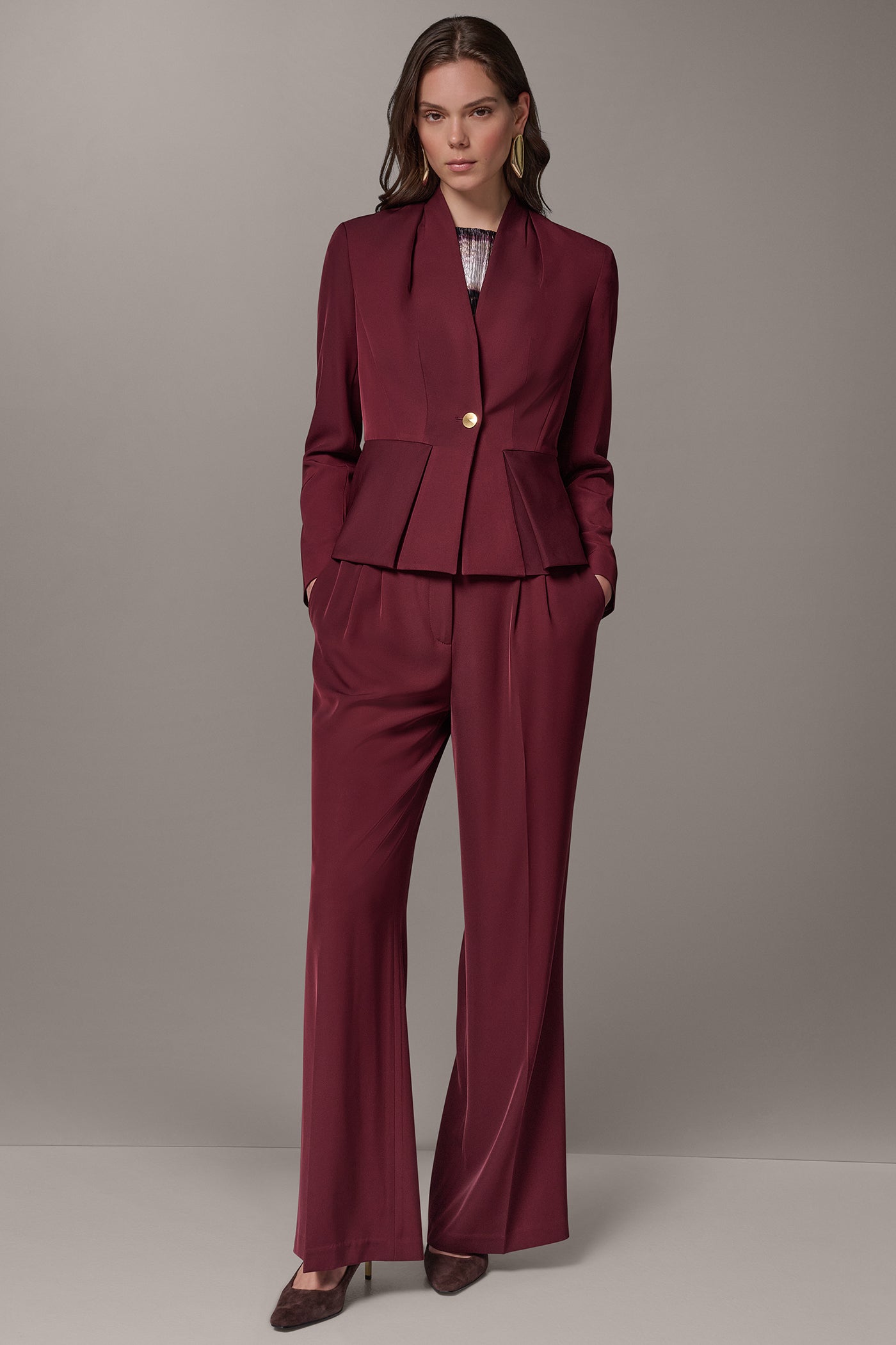 ONE BUTTON PEPLUM BLAZER VIEW 10