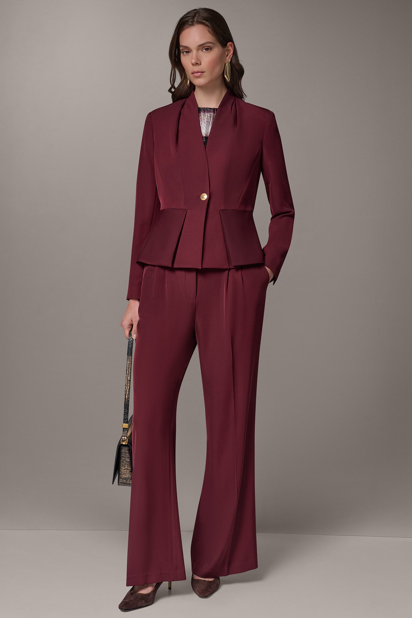 ONE BUTTON PEPLUM BLAZER VIEW 11