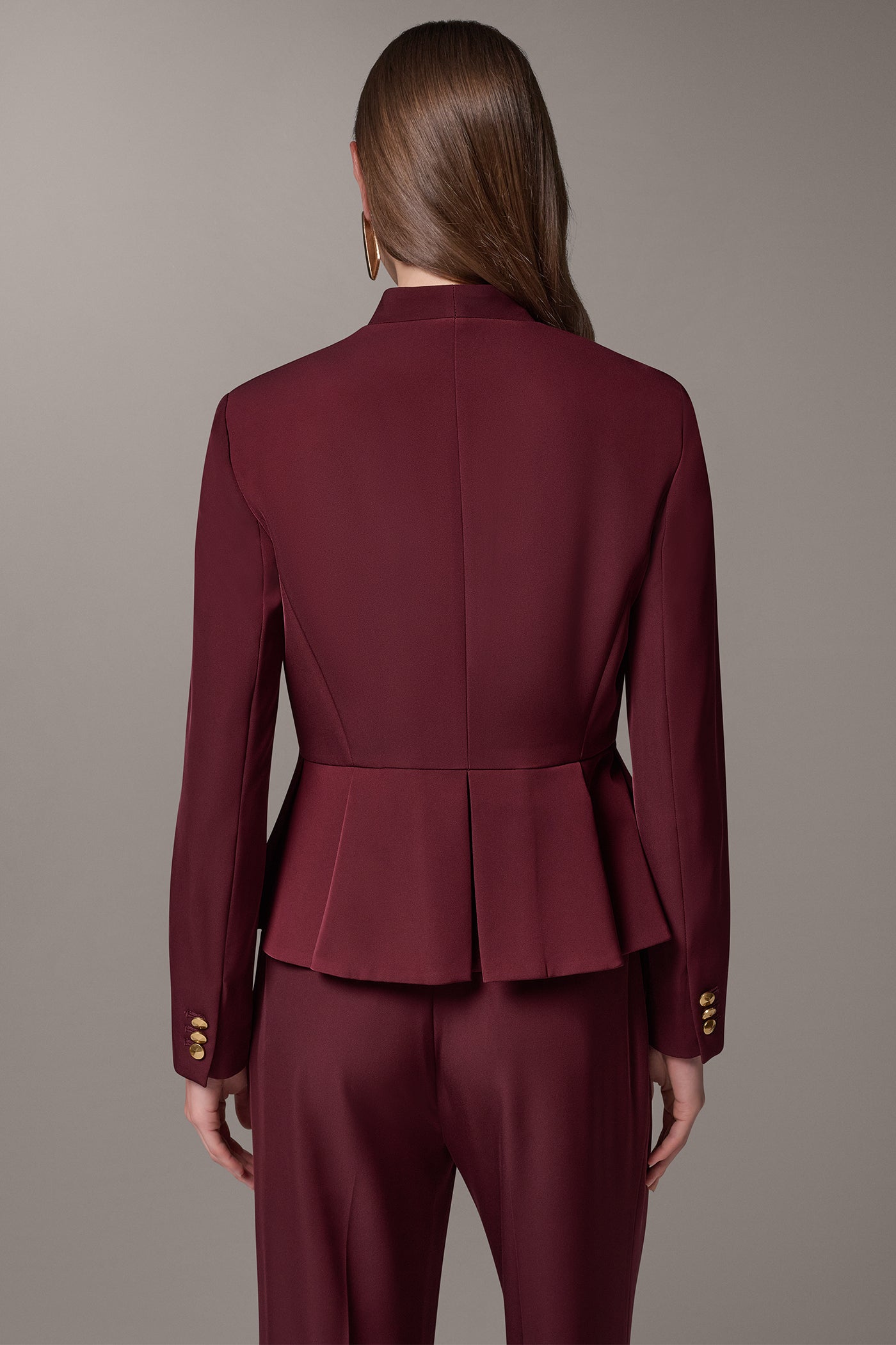 ONE BUTTON PEPLUM BLAZER VIEW 3