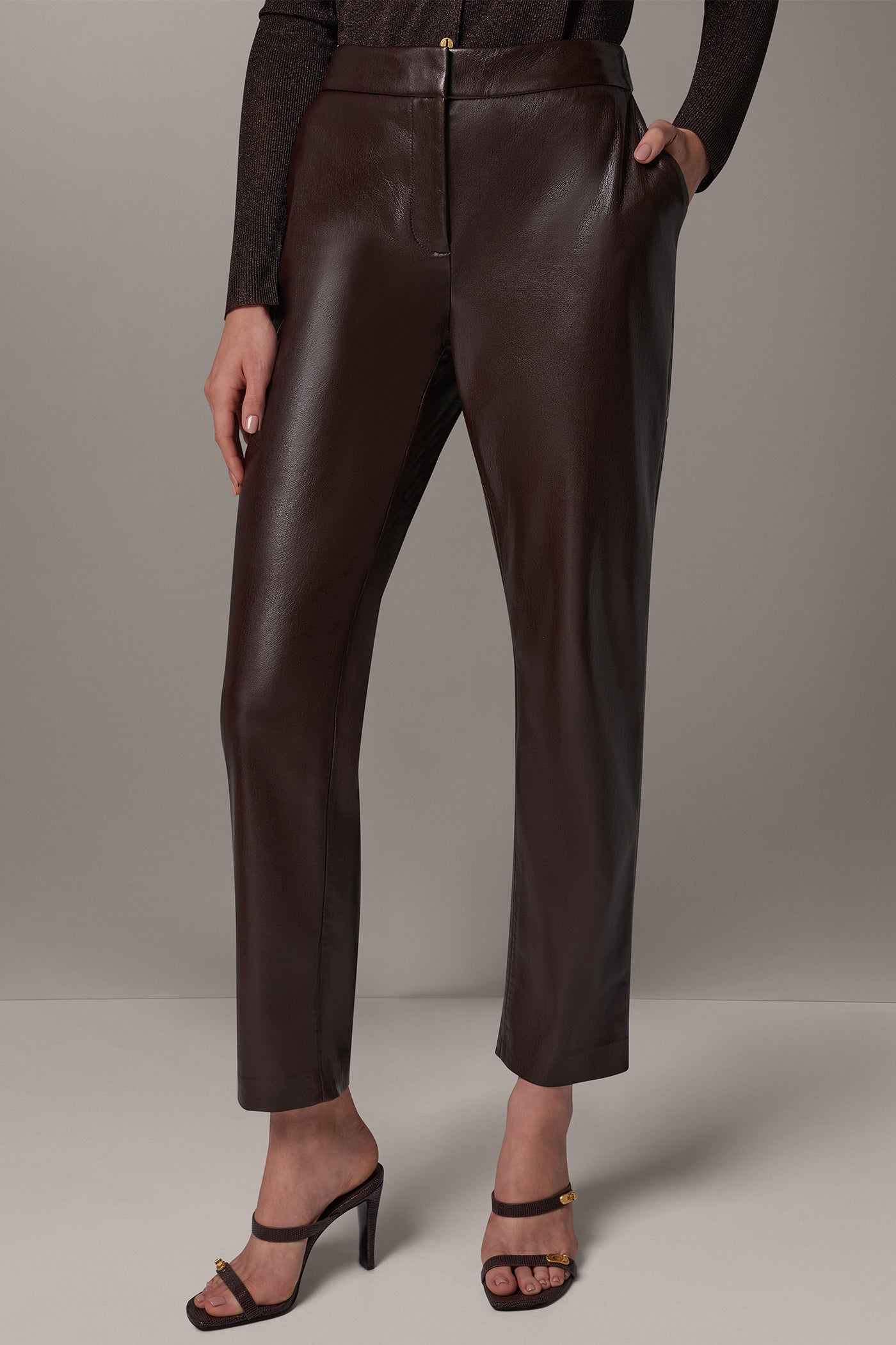 MID-RISE SLIM ANKLE SUIT PANT VIEW 1