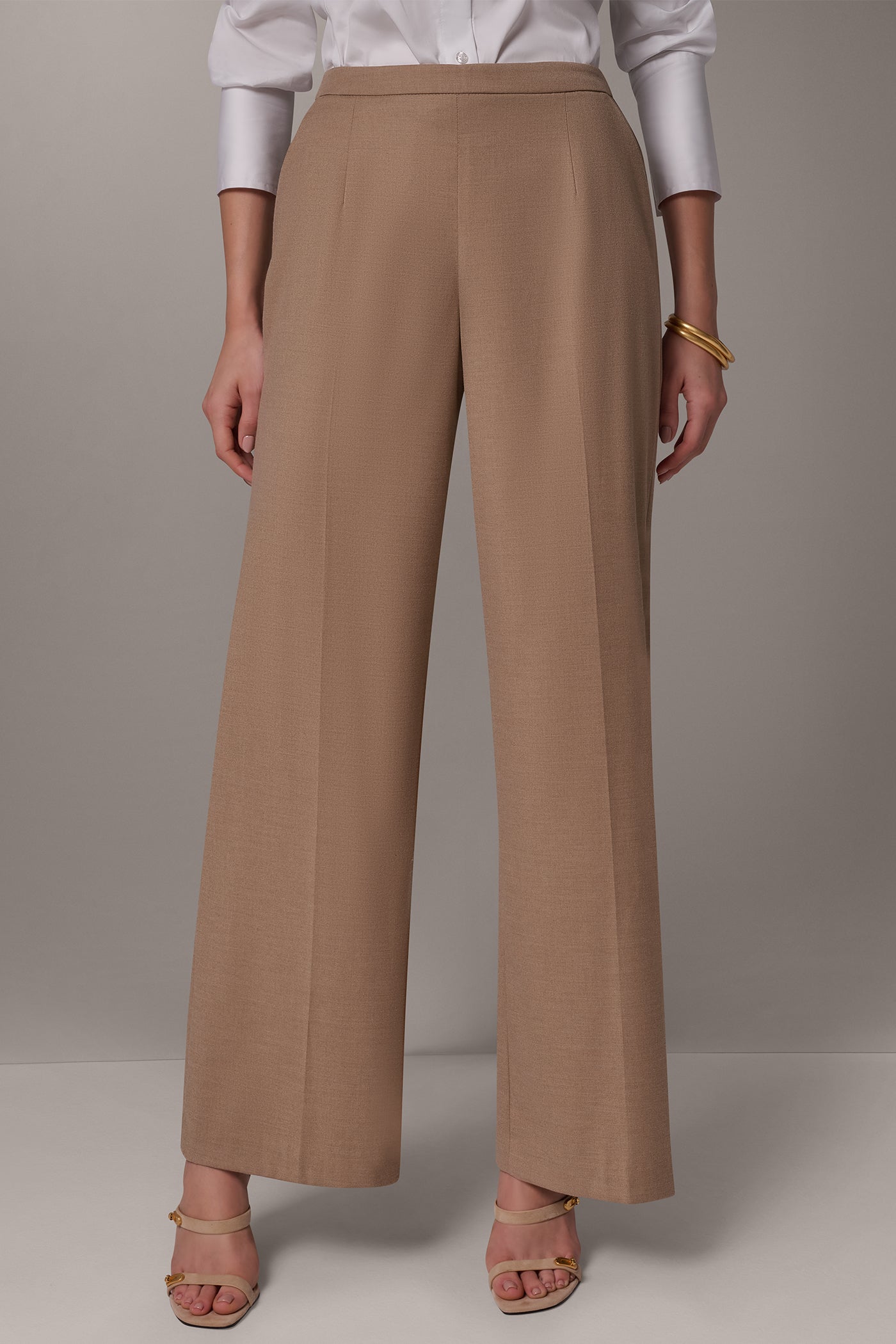 MID-RISE PULL-ON WIDE-LEG SUIT PANT VIEW 1