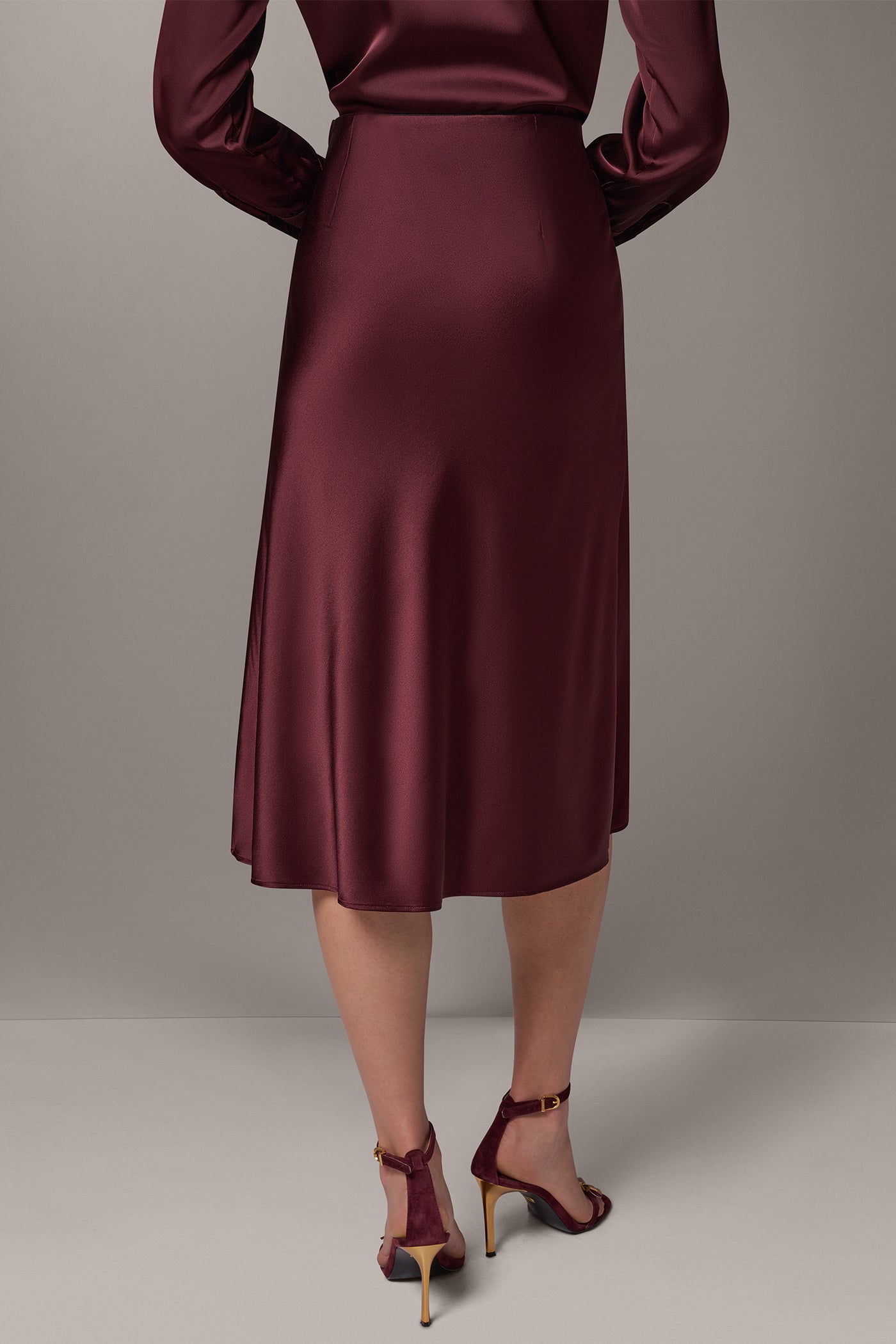 SATIN MIDI SKIRT VIEW 3