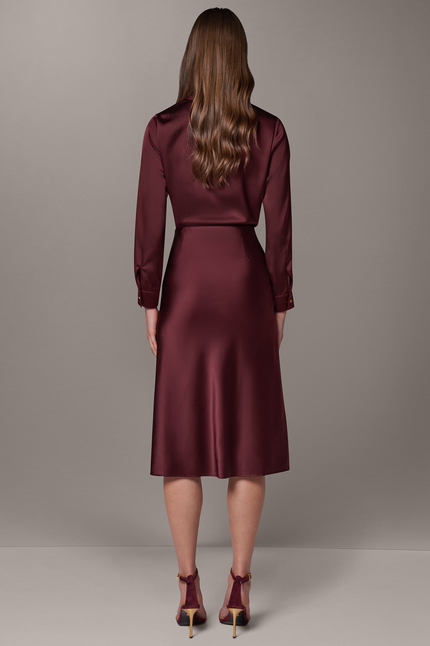 SATIN MIDI SKIRT VIEW 5