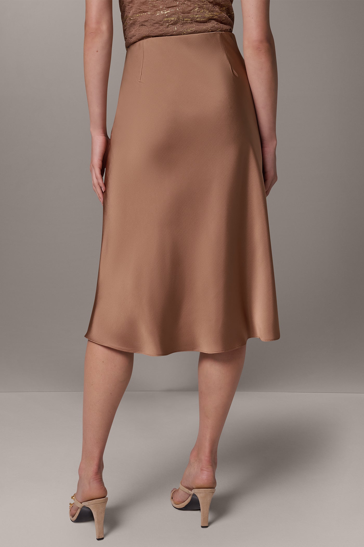 SATIN MIDI SKIRT (alternate view)