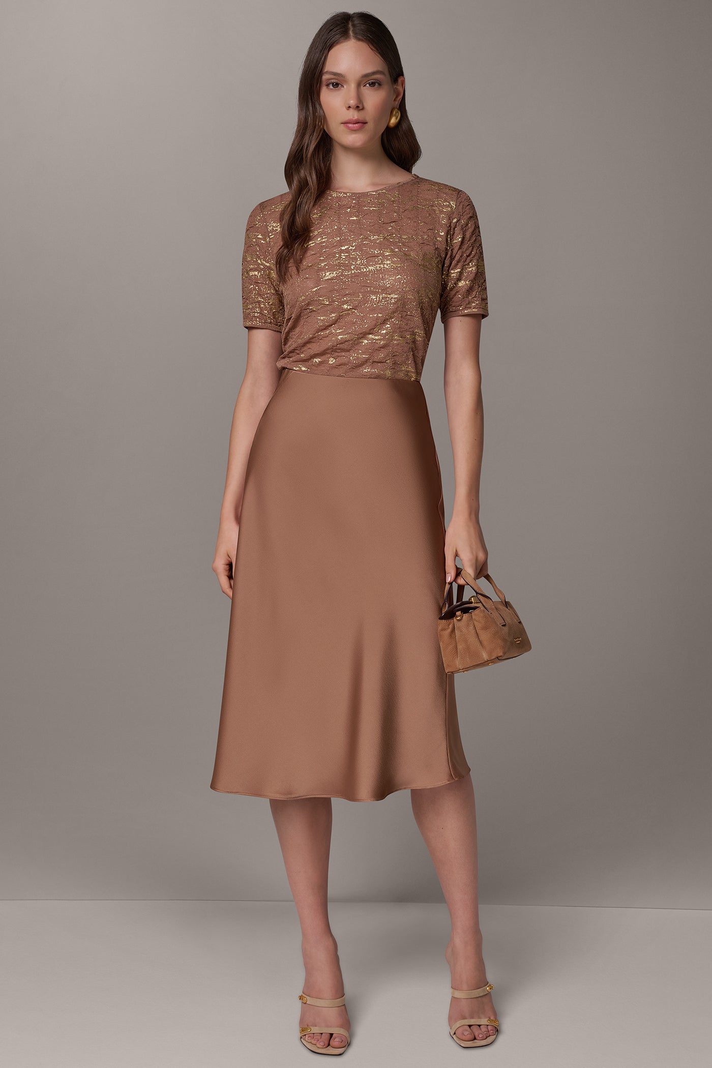 SATIN MIDI SKIRT VIEW 6 | Clothing