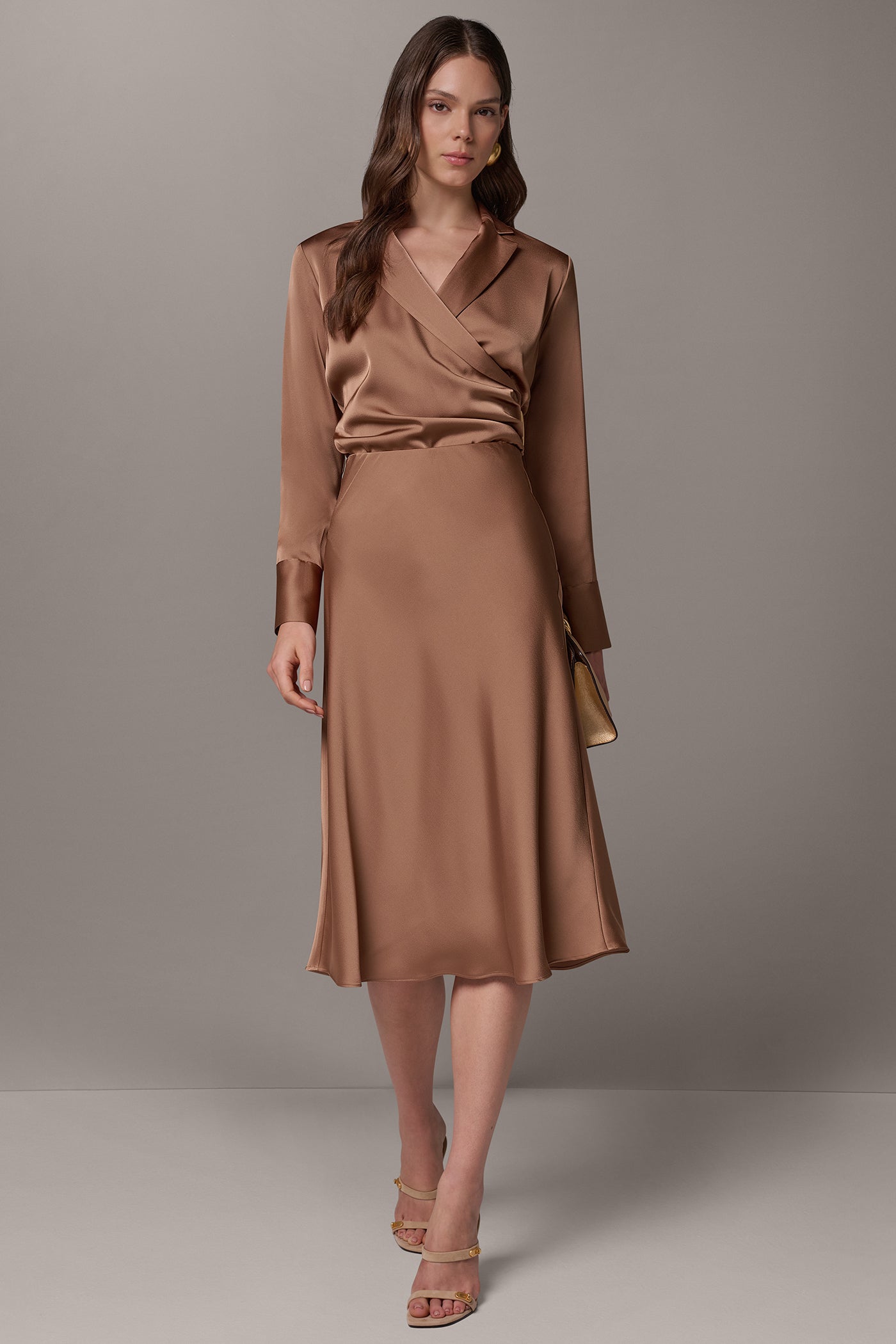 SATIN MIDI SKIRT VIEW 8 | Clothing
