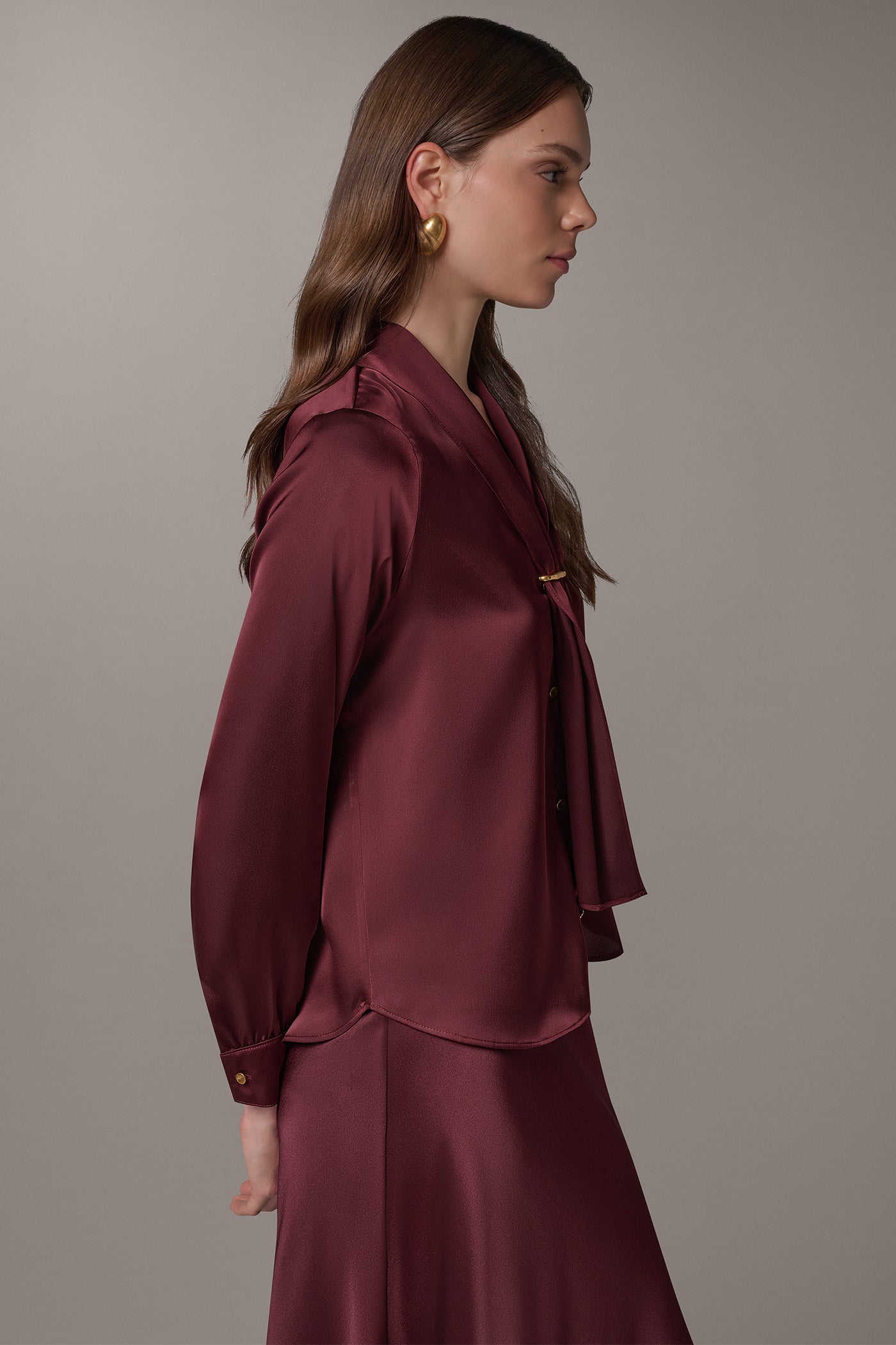 SCARF NECK BLOUSE VIEW 4