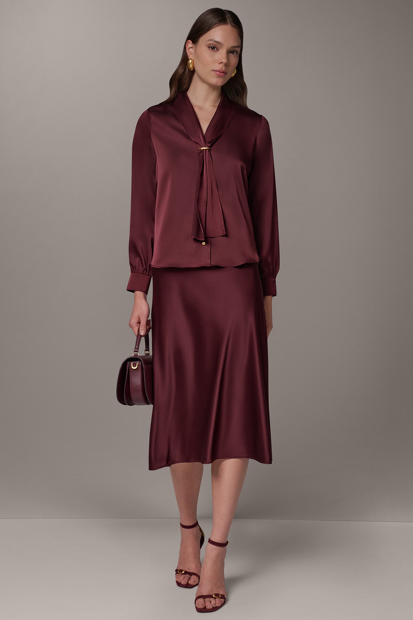 SCARF NECK BLOUSE VIEW 7