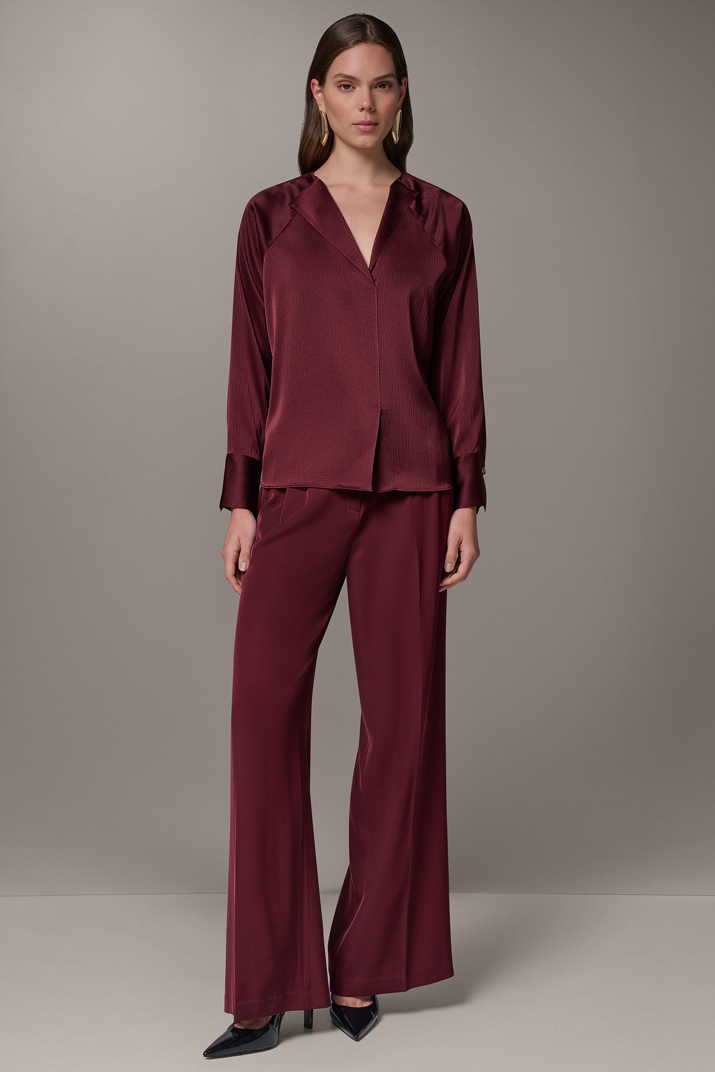 OFF-CENTER V-NECK BLOUSE VIEW 6