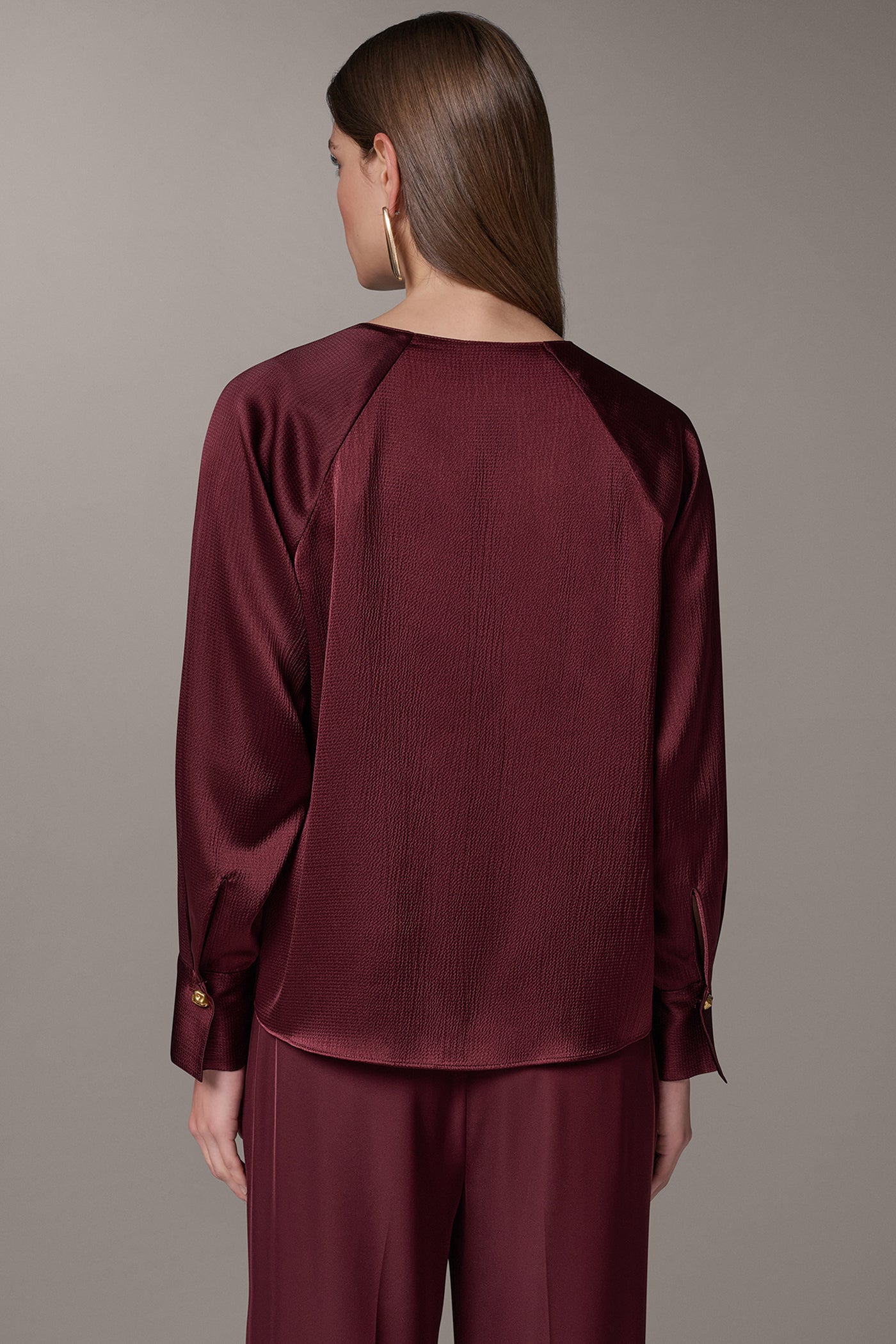 OFF-CENTER V-NECK BLOUSE VIEW 3