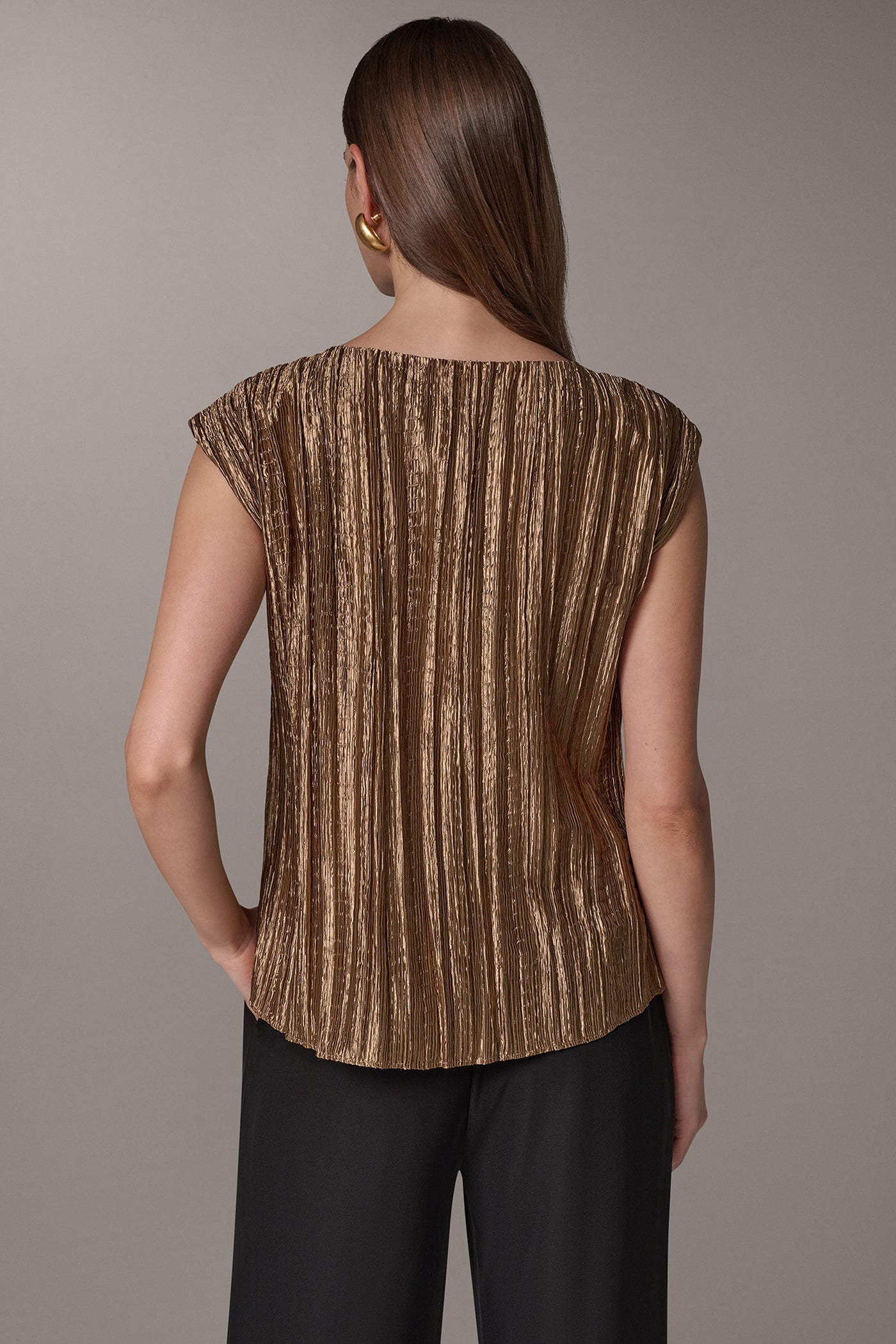 METALLIC CRINKLE BLOUSE VIEW 3 | New Arrivals