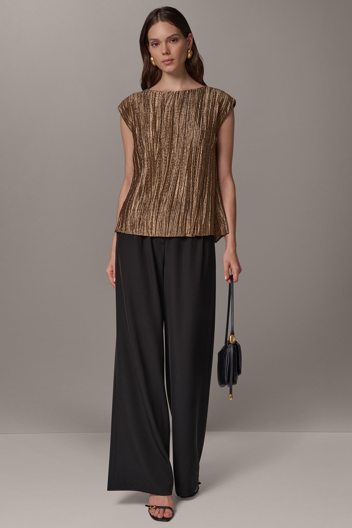 METALLIC CRINKLE BLOUSE VIEW 7 | New Arrivals