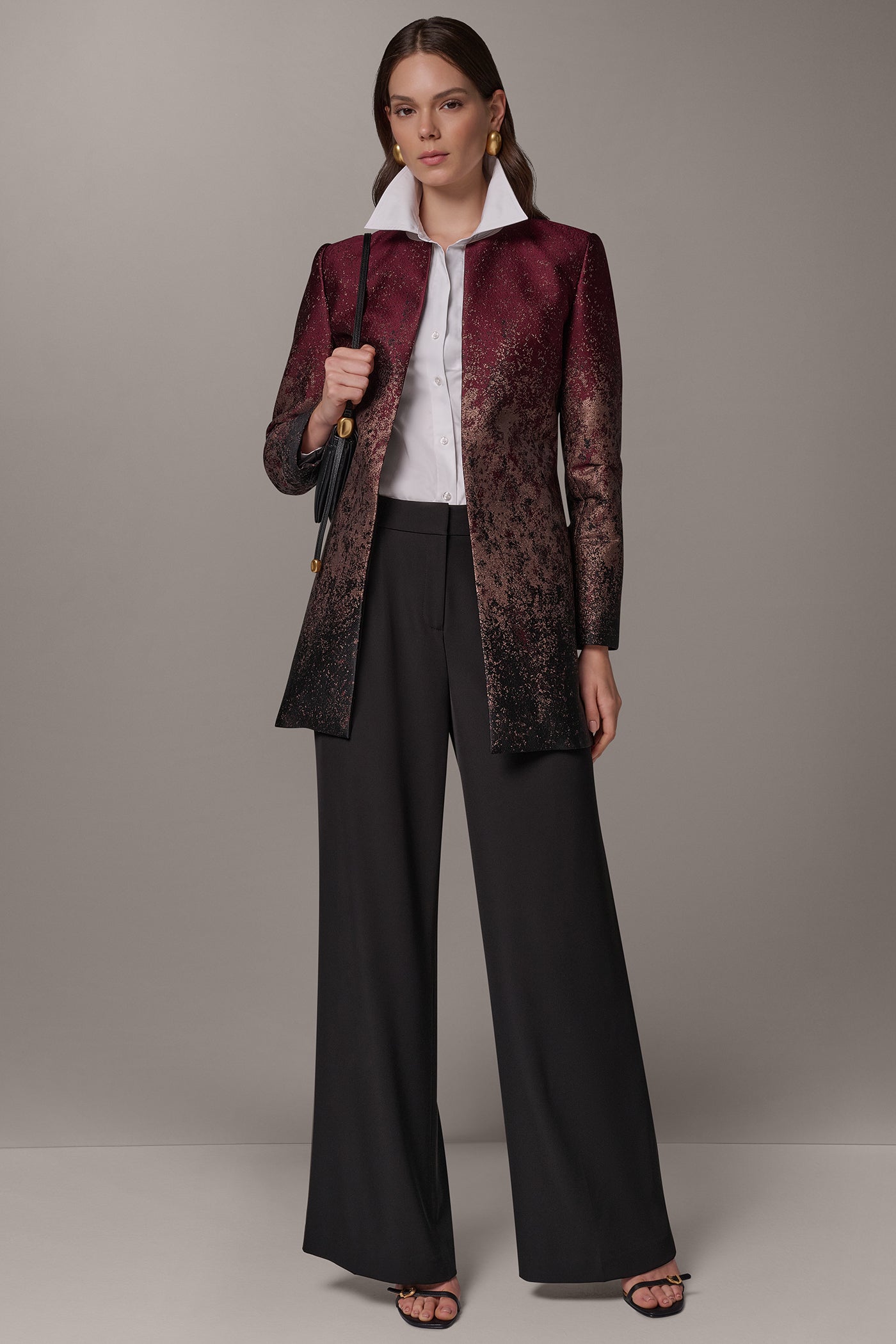METALLIC OPEN-FRONT JACKET VIEW 8