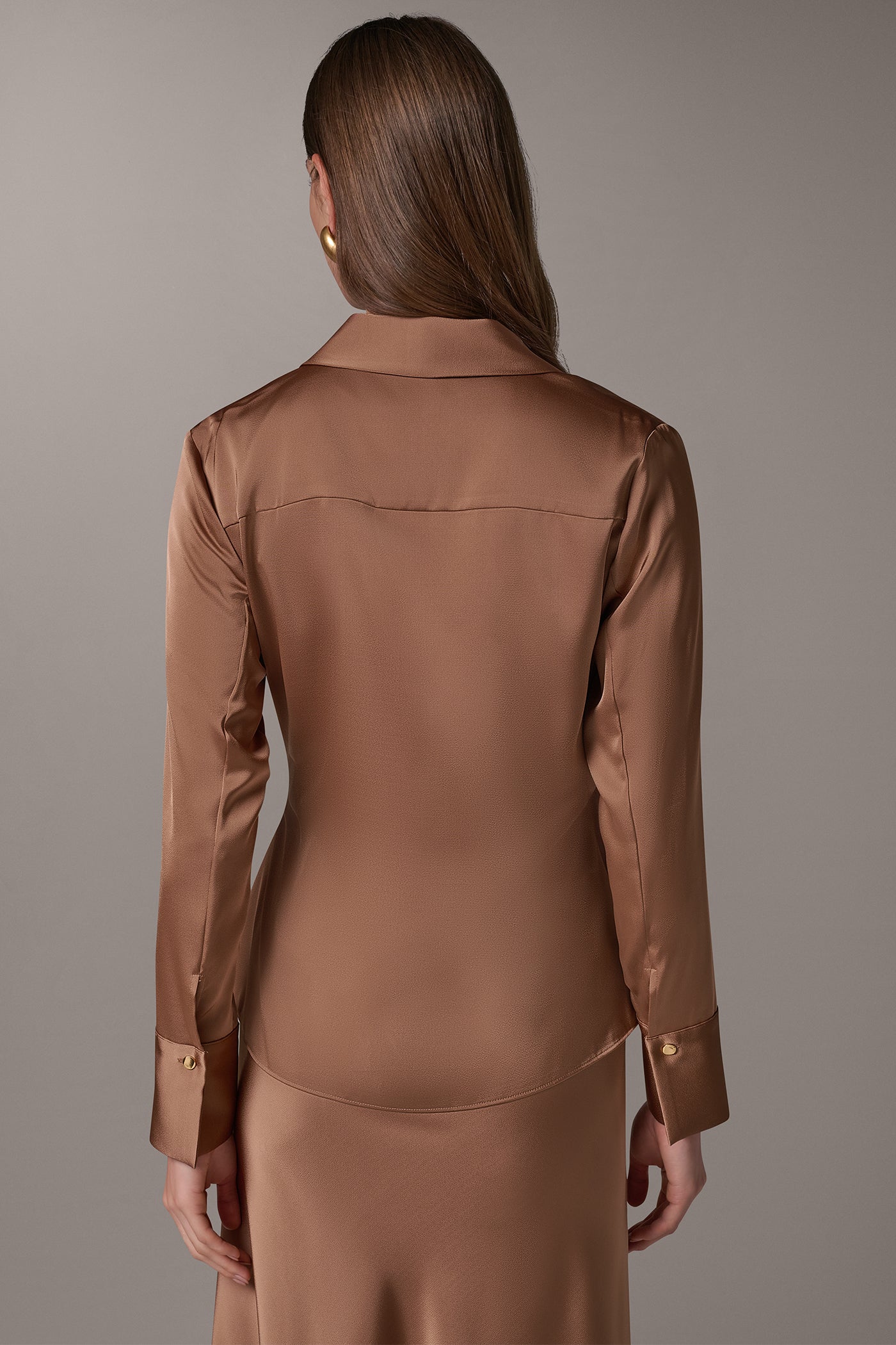 FAUX WRAP LONG-SLEEVE BLOUSE VIEW 3 | New Arrivals