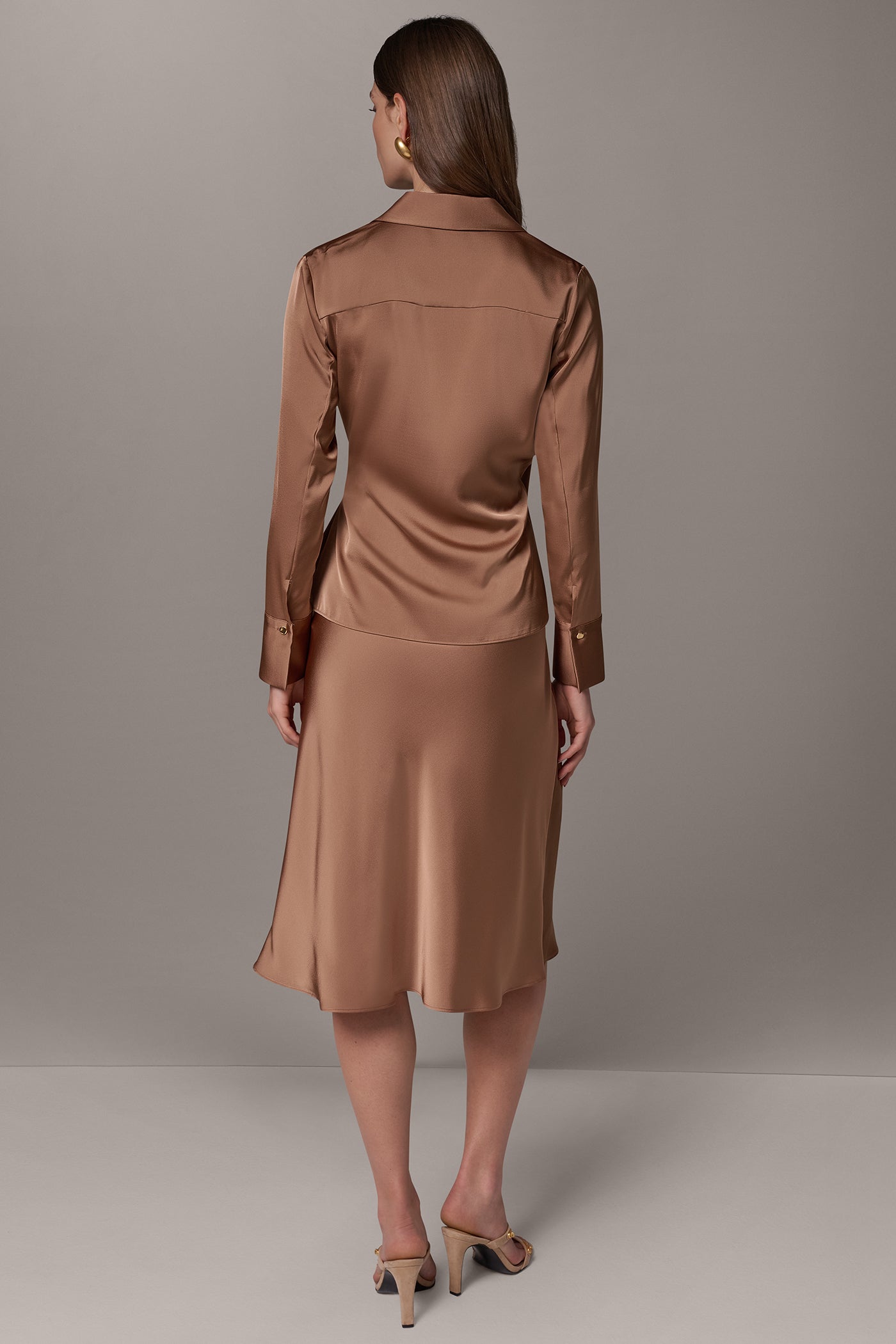 FAUX WRAP LONG-SLEEVE BLOUSE VIEW 7 | New Arrivals