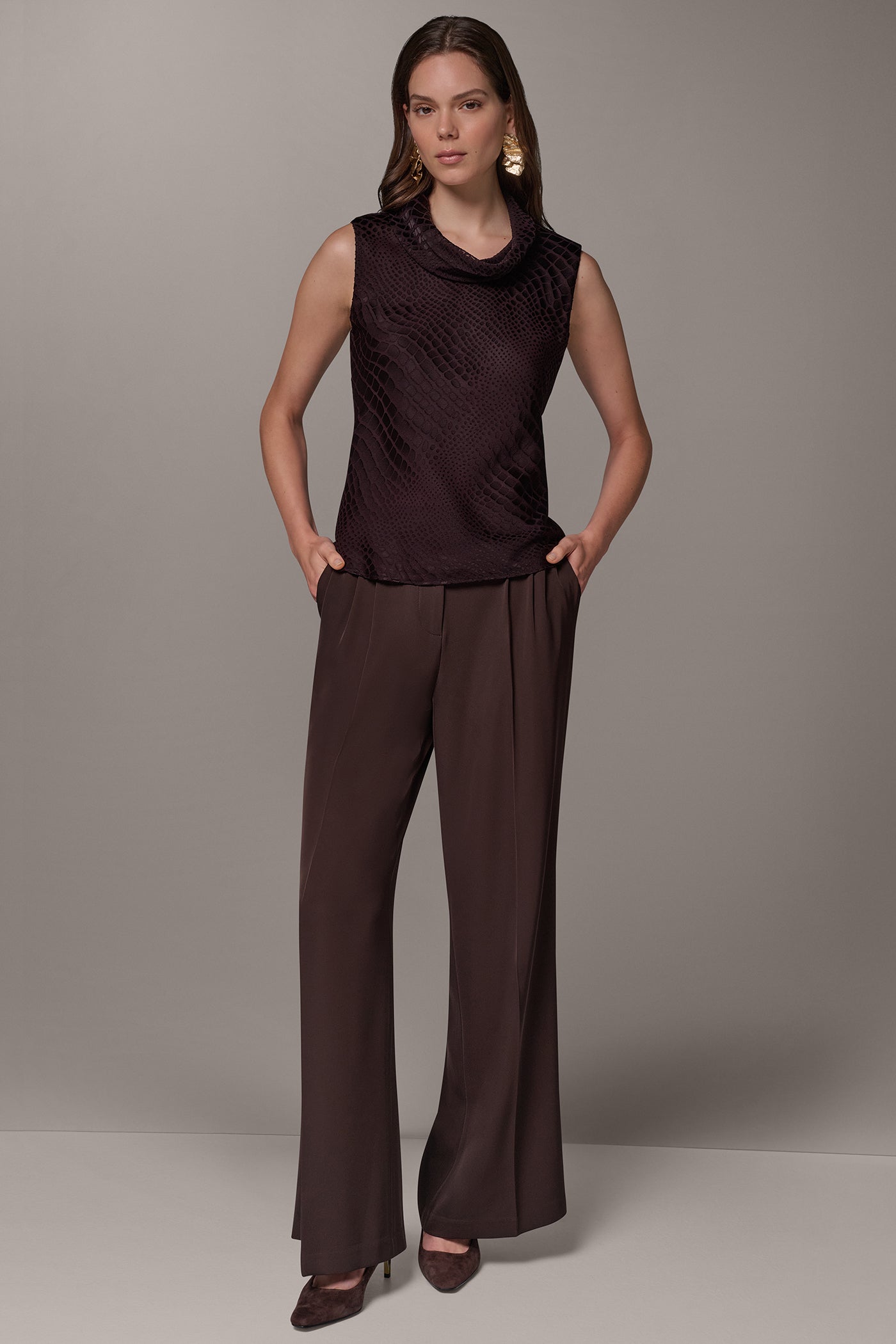SNAKE-EFFECT BURNOUT BLOUSE VIEW 4