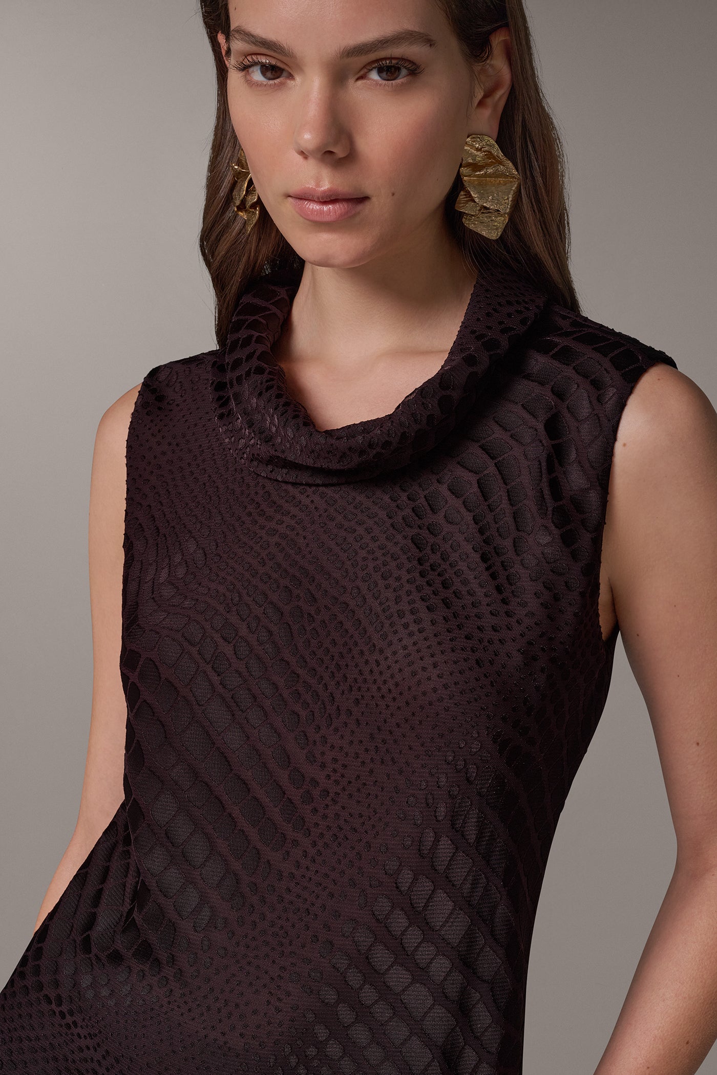 SNAKE-EFFECT BURNOUT BLOUSE VIEW 5