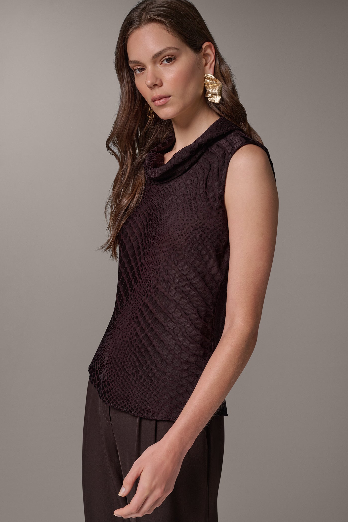 SNAKE-EFFECT BURNOUT BLOUSE VIEW 3