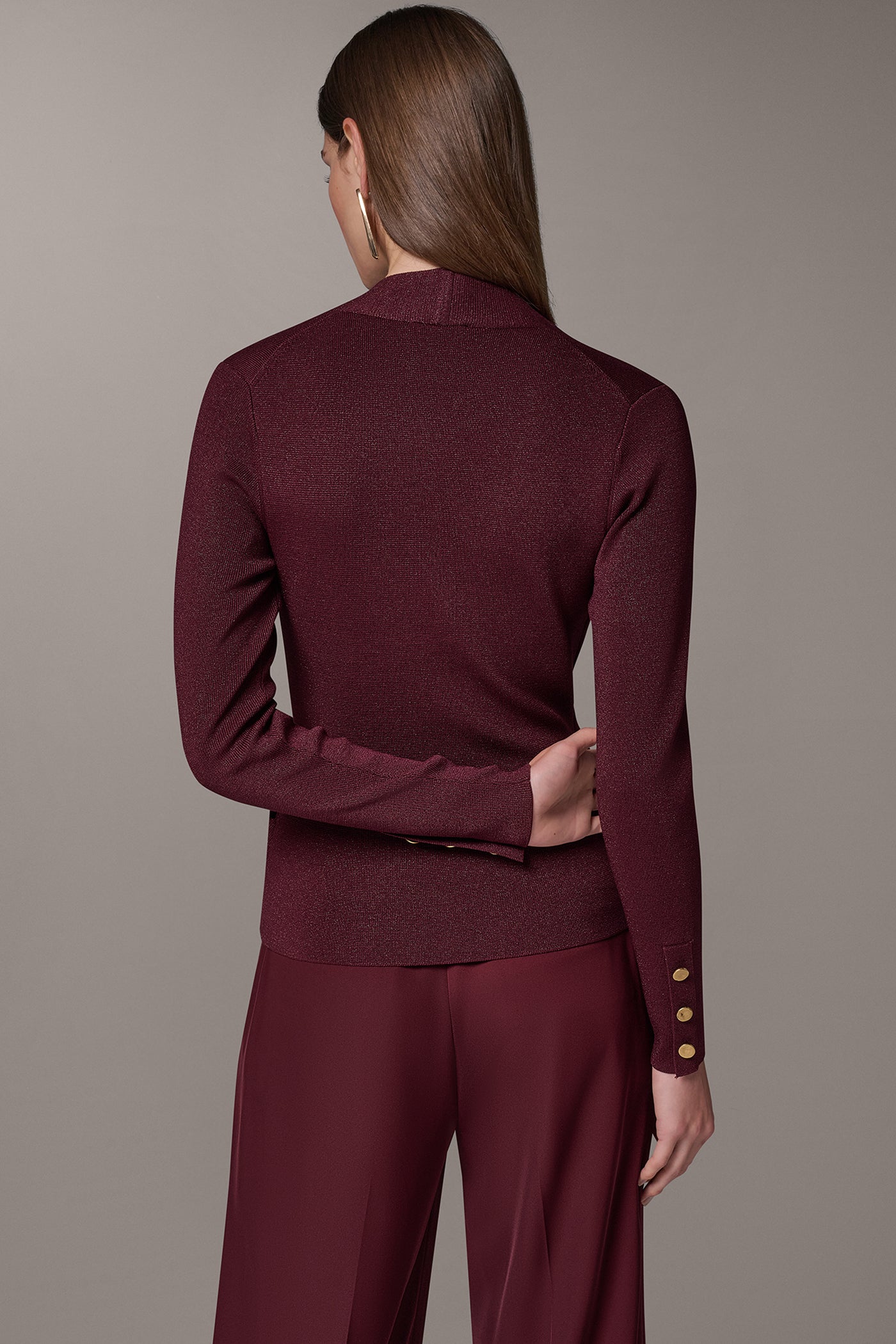 FAUX-WRAP SWEATER TOP VIEW 3