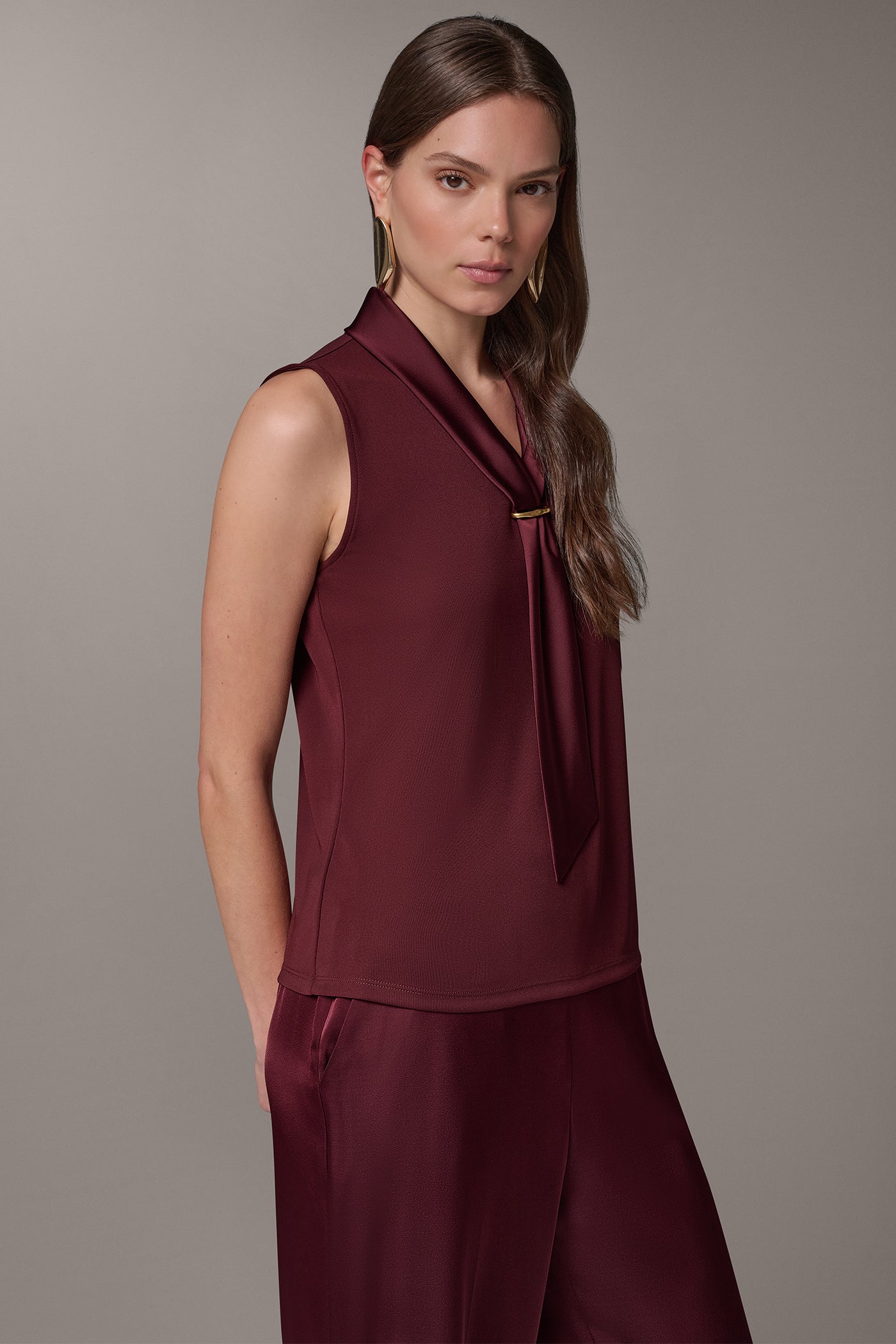 SCARF NECK BLOUSE VIEW 3