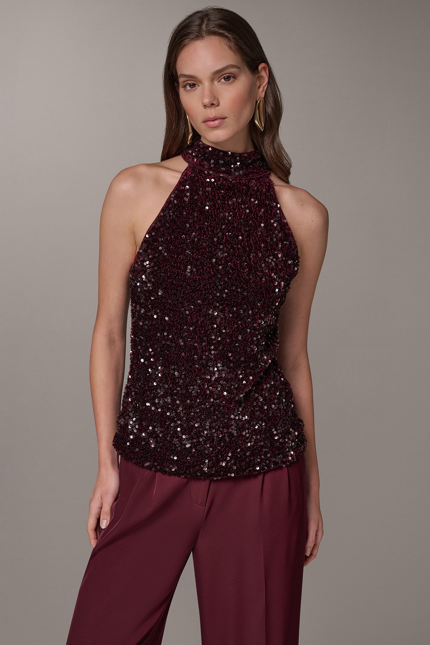 TURTLE-NECK SEQUIN TOP VIEW 1
