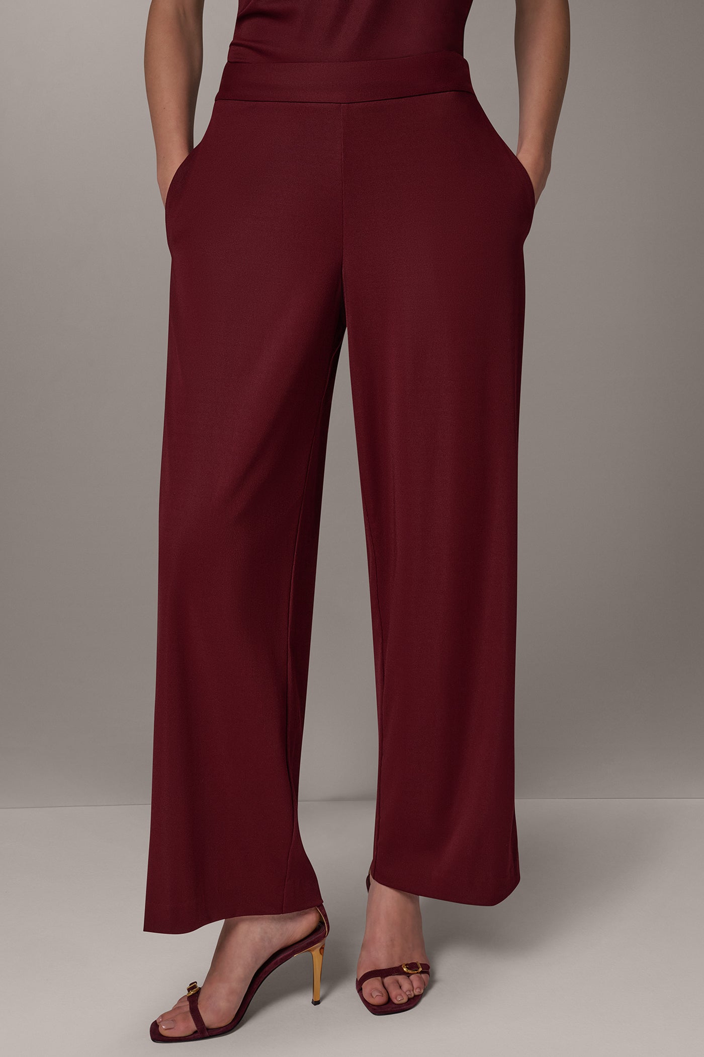 MID-RISE PULL-ON STRAIGHT-LEG PANT VIEW 1