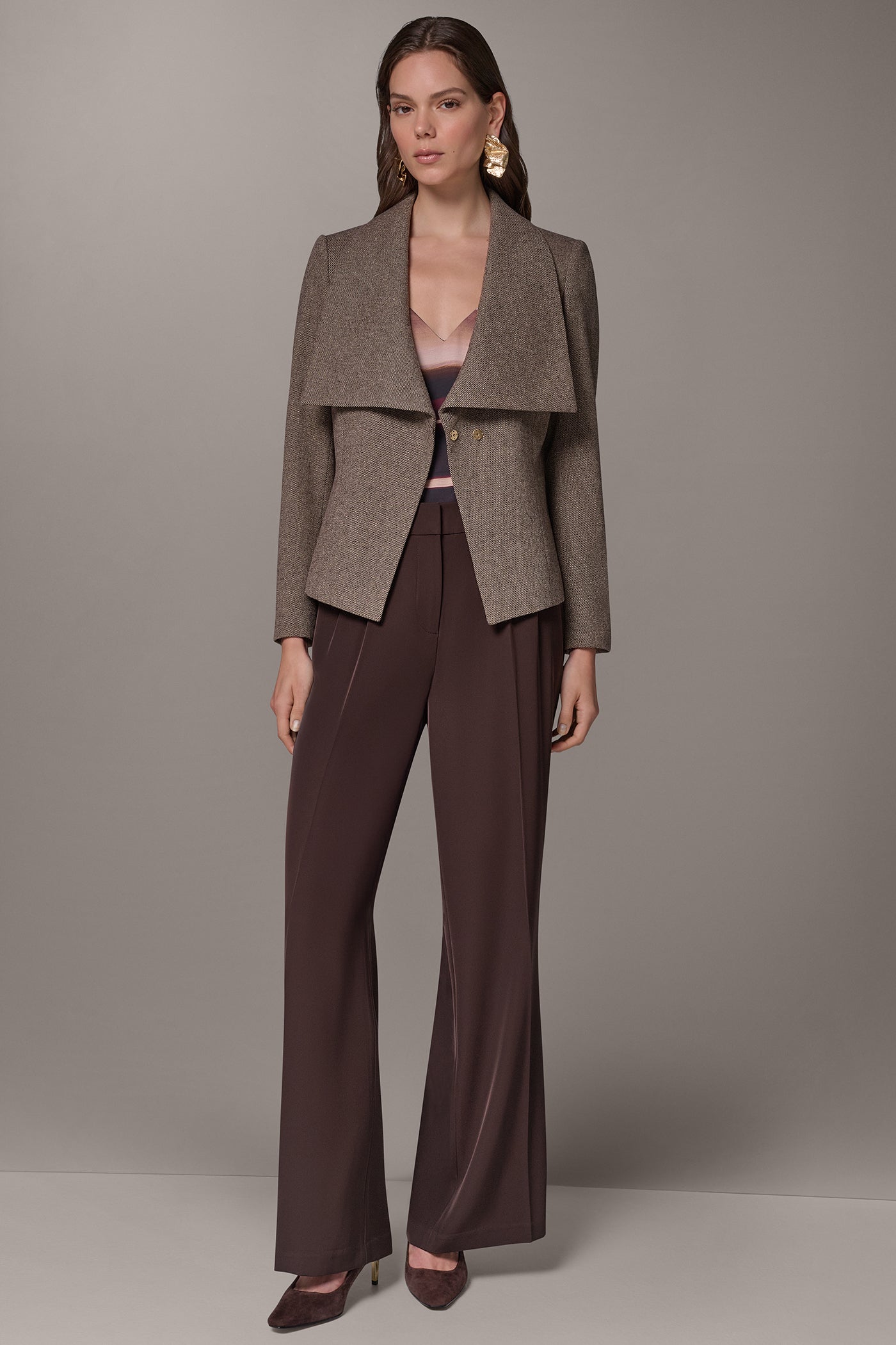 WIDE LAPEL BELTEDE BLAZER VIEW 9