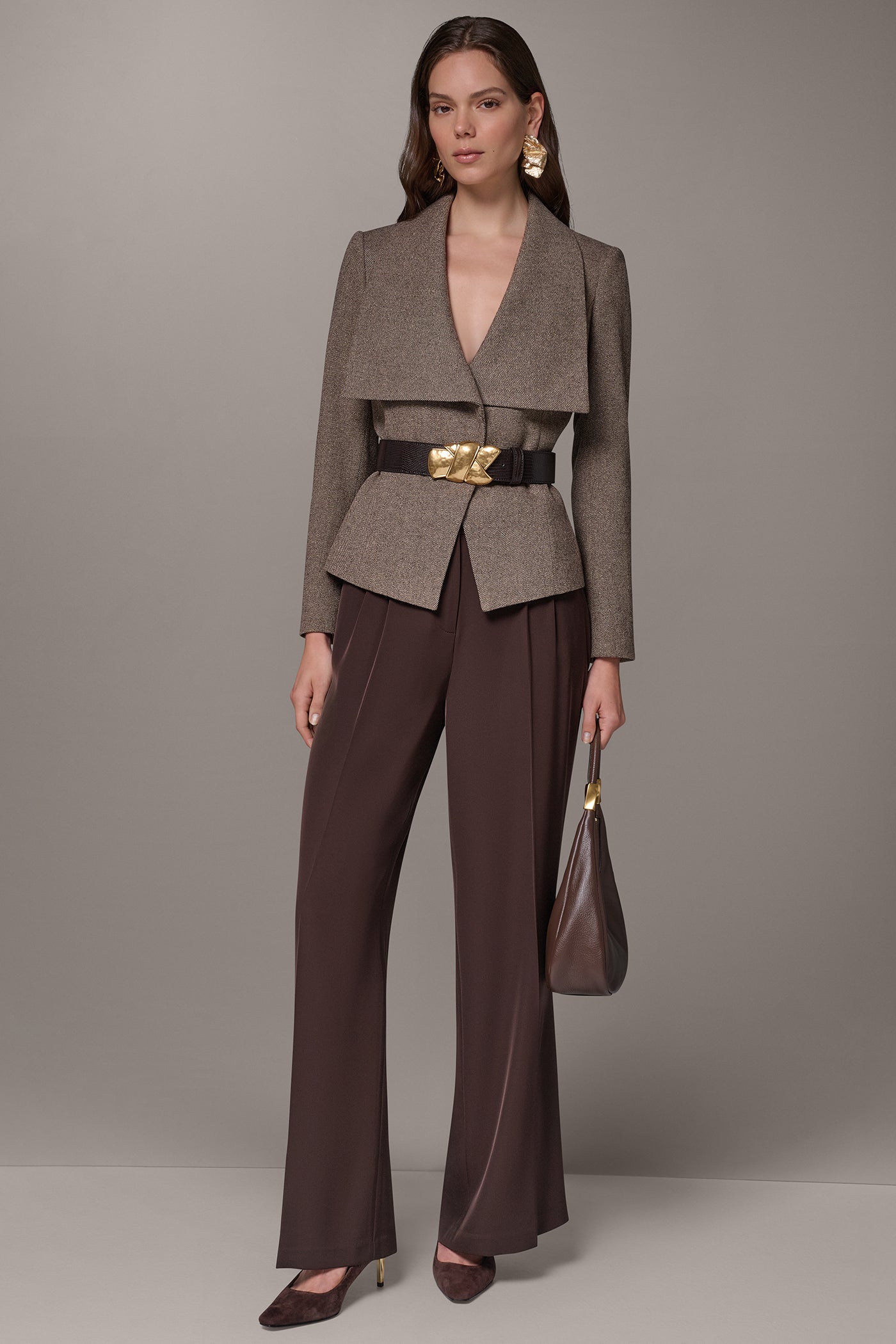 WIDE LAPEL BELTEDE BLAZER VIEW 8