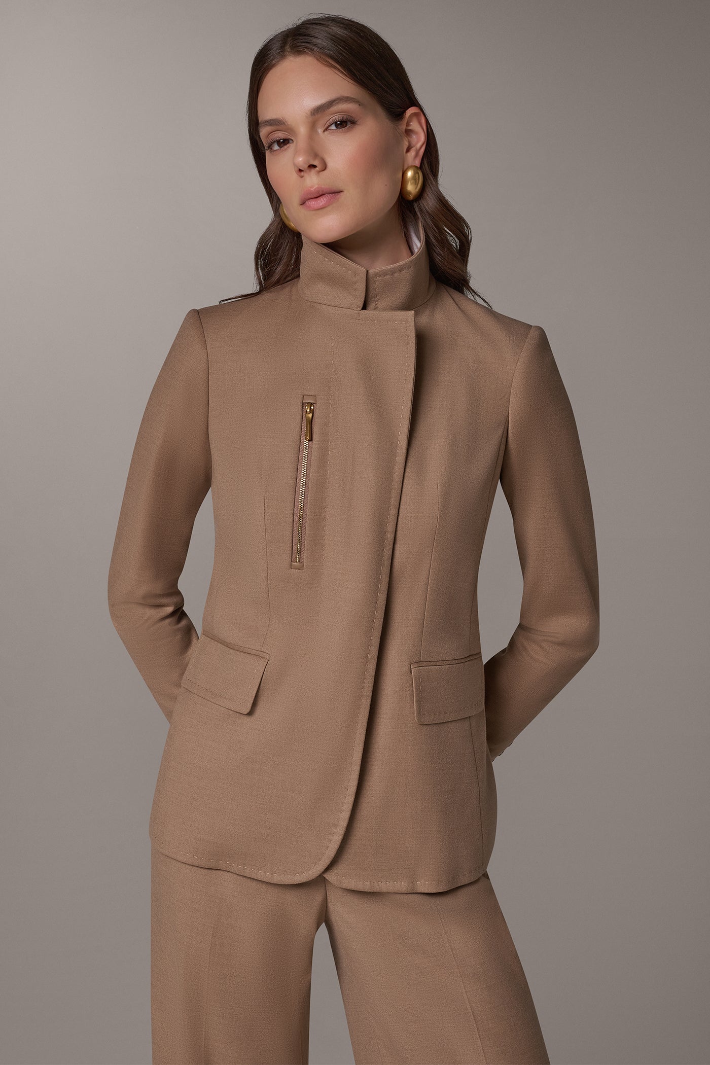 ASYMMETRICAL ZIP FRONT JACKET VIEW 6