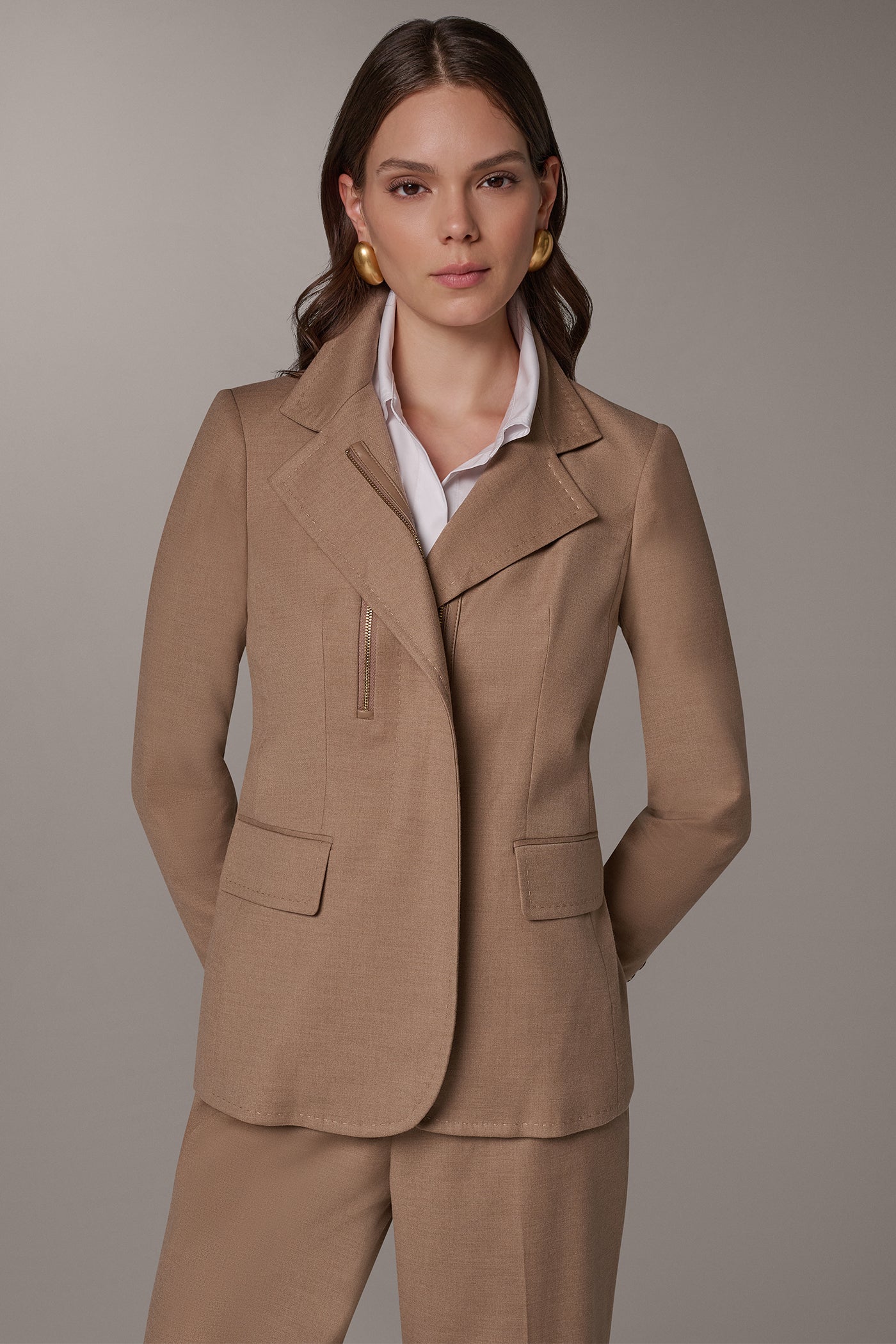 ASYMMETRICAL ZIP FRONT JACKET VIEW 10
