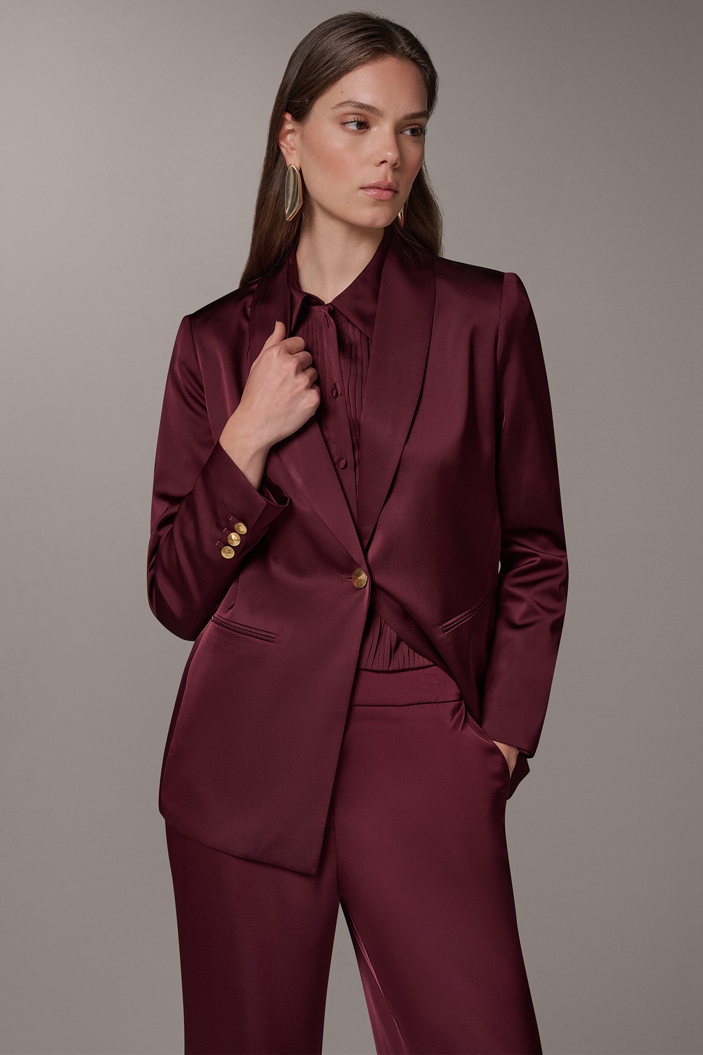 ONE-BUTTON SUIT BLAZER VIEW 1