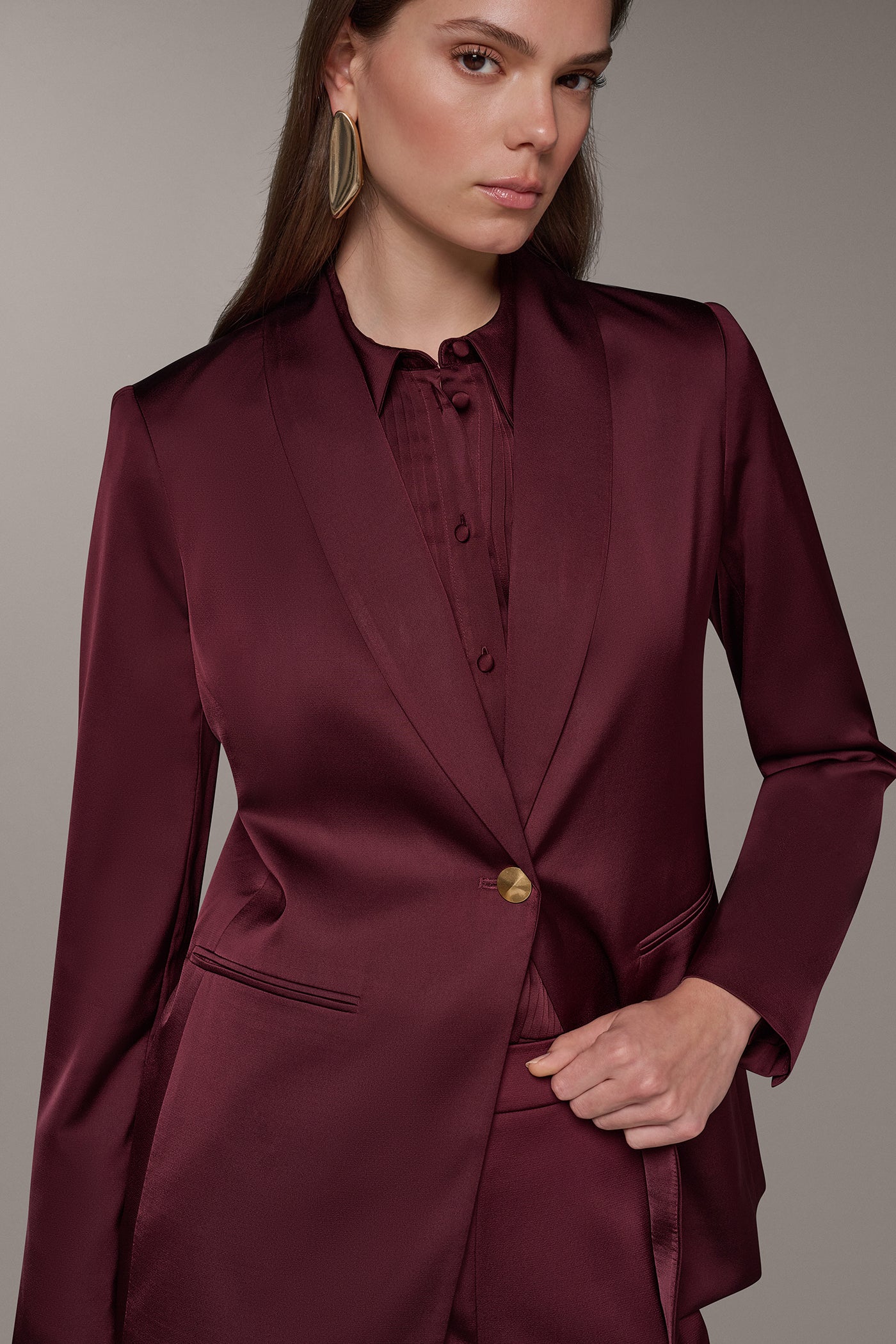 ONE-BUTTON SUIT BLAZER VIEW 7