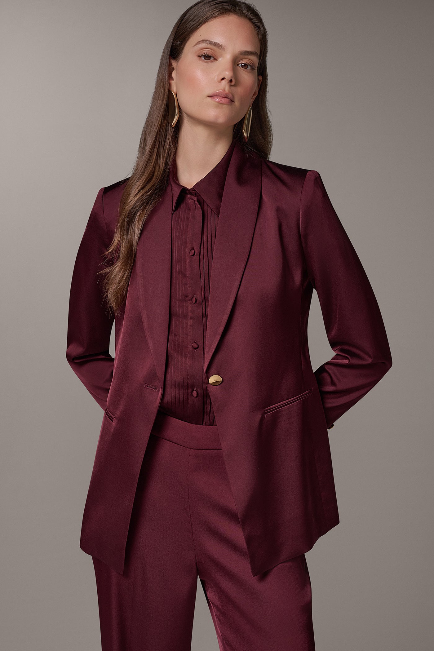ONE-BUTTON SUIT BLAZER VIEW 2