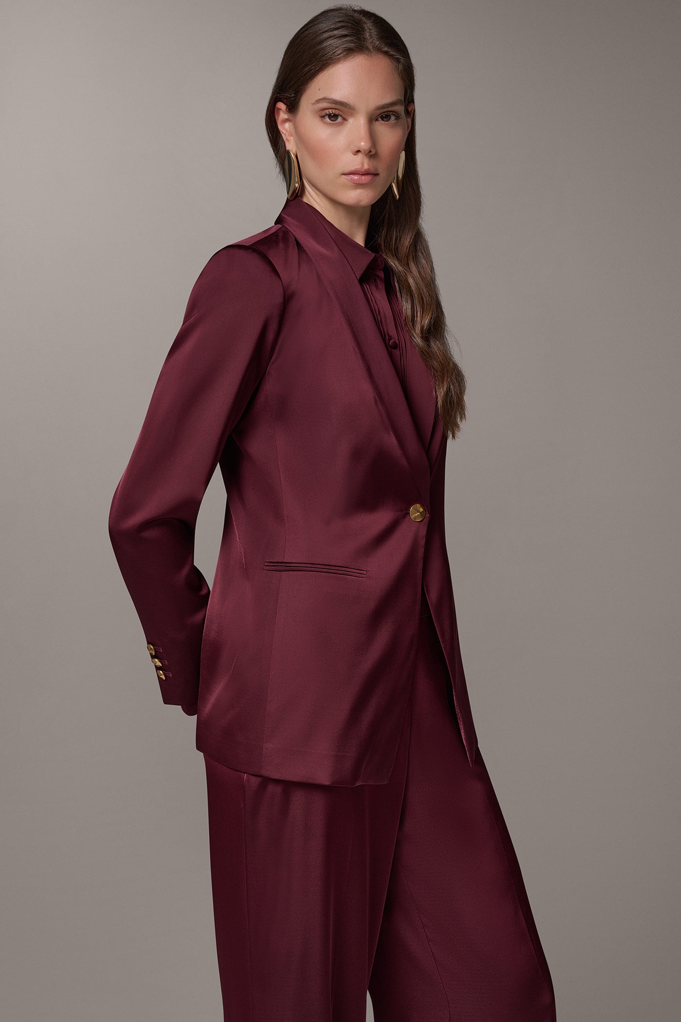 ONE-BUTTON SUIT BLAZER VIEW 3