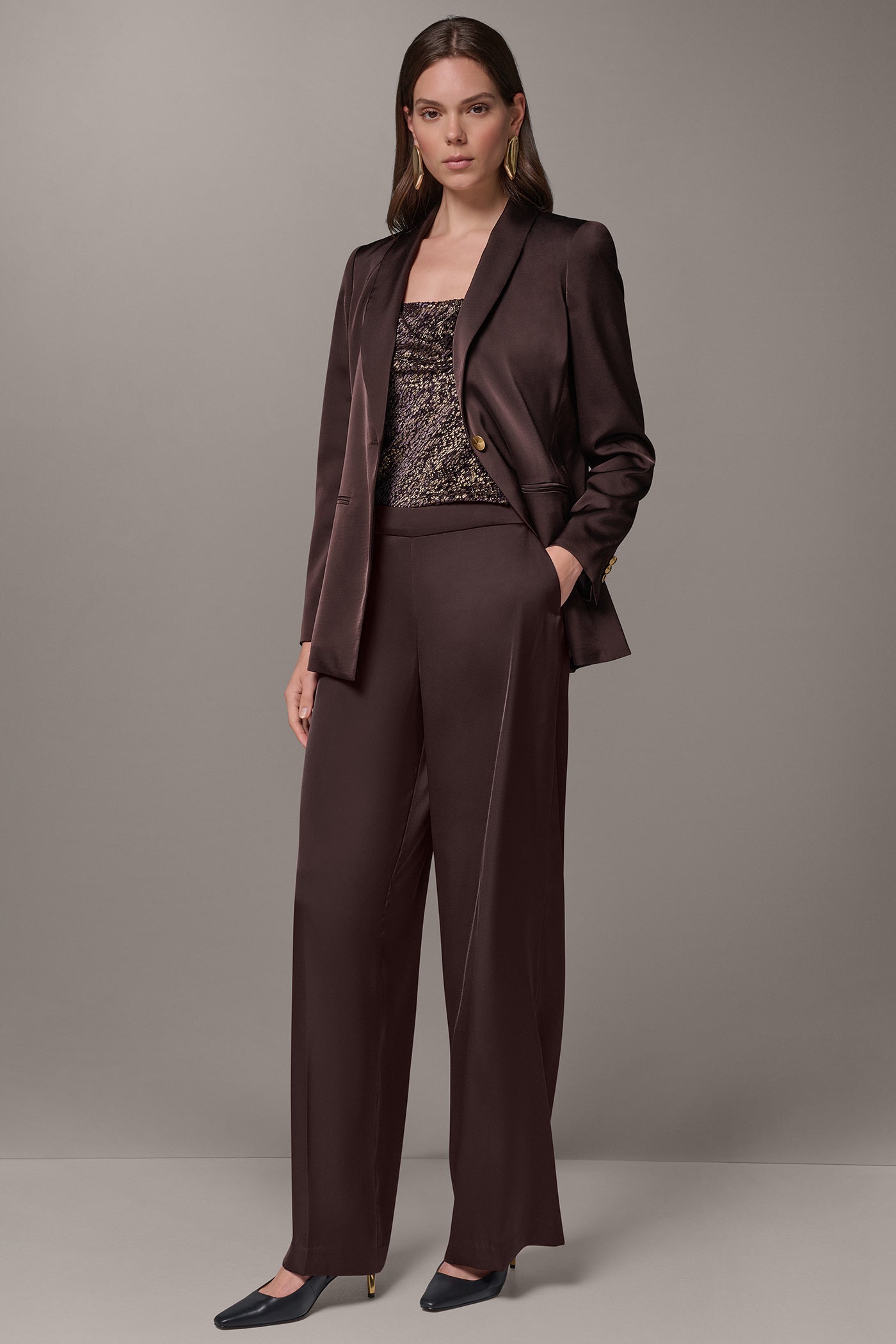 ONE-BUTTON SUIT BLAZER VIEW 9