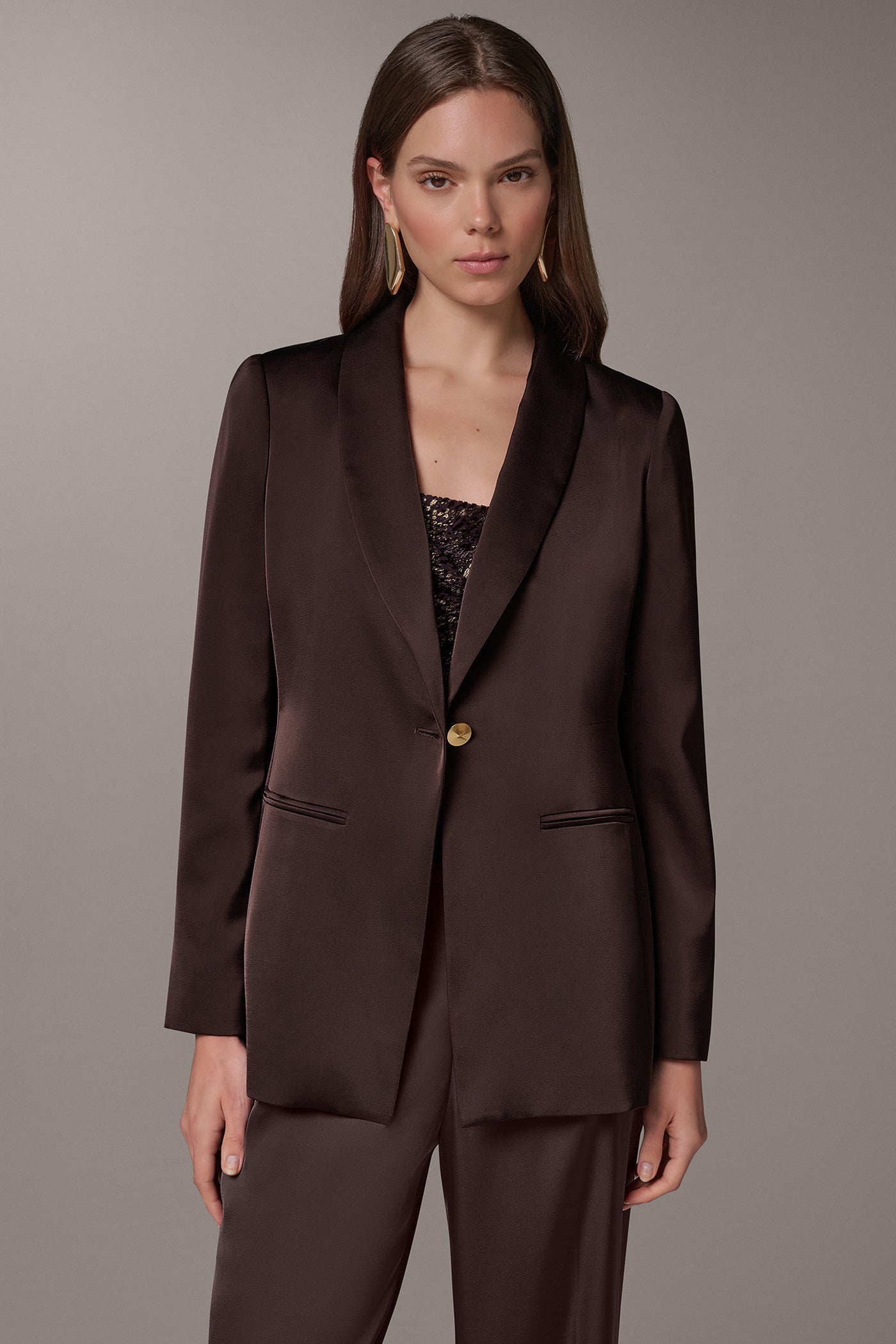 ONE-BUTTON SUIT BLAZER VIEW 1