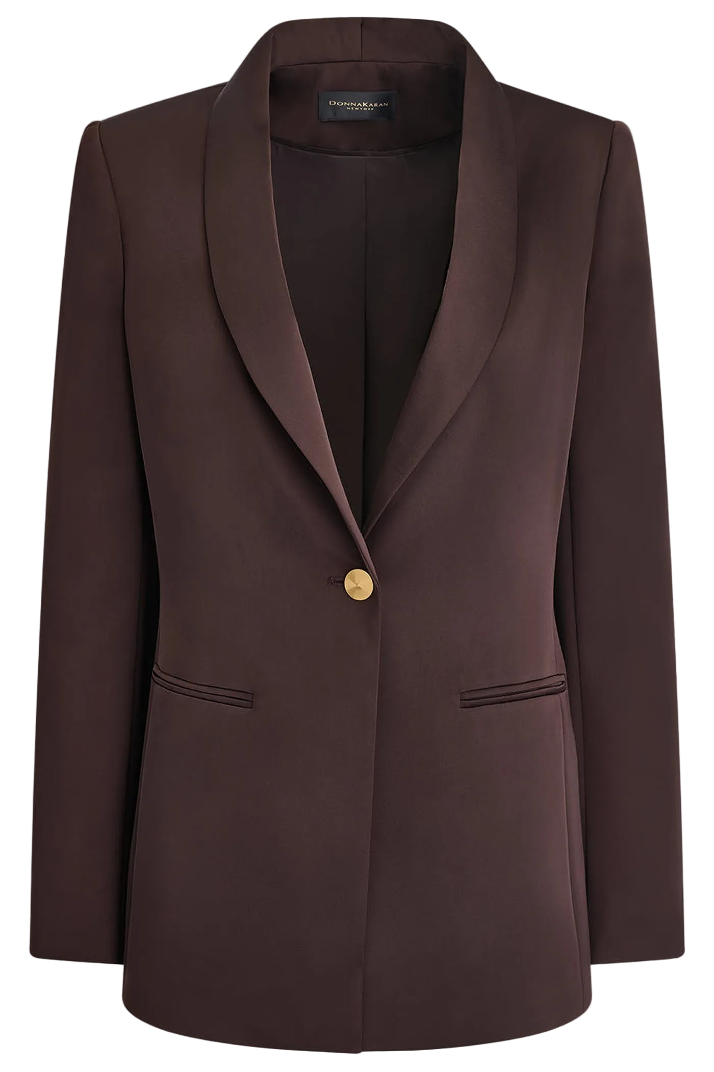 SATIN ONE BUTTON SUIT BLAZER (alternate view)