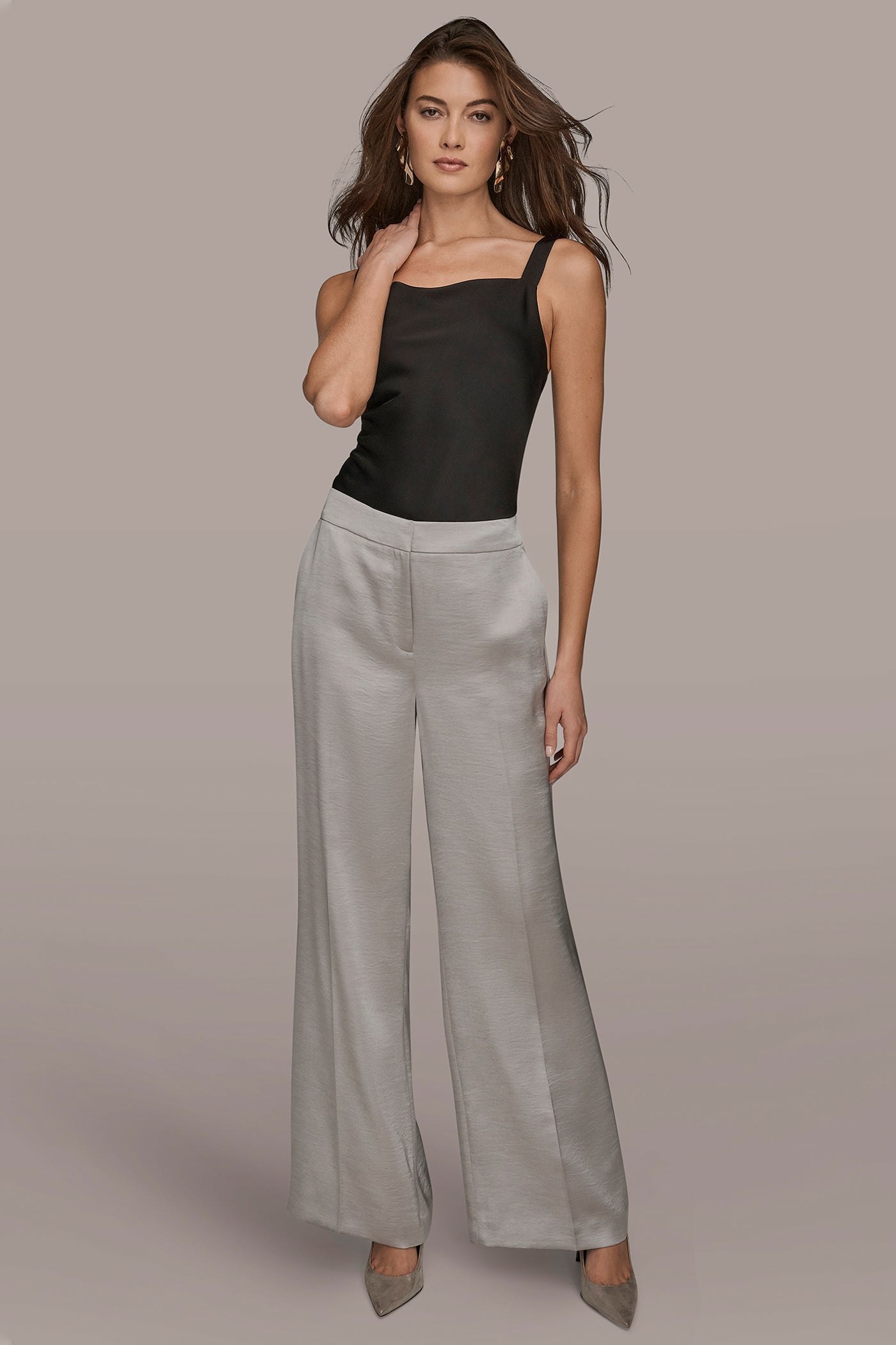 WIDE-LEG CLEAN FRONT PANT VIEW 5 | Holiday Collection