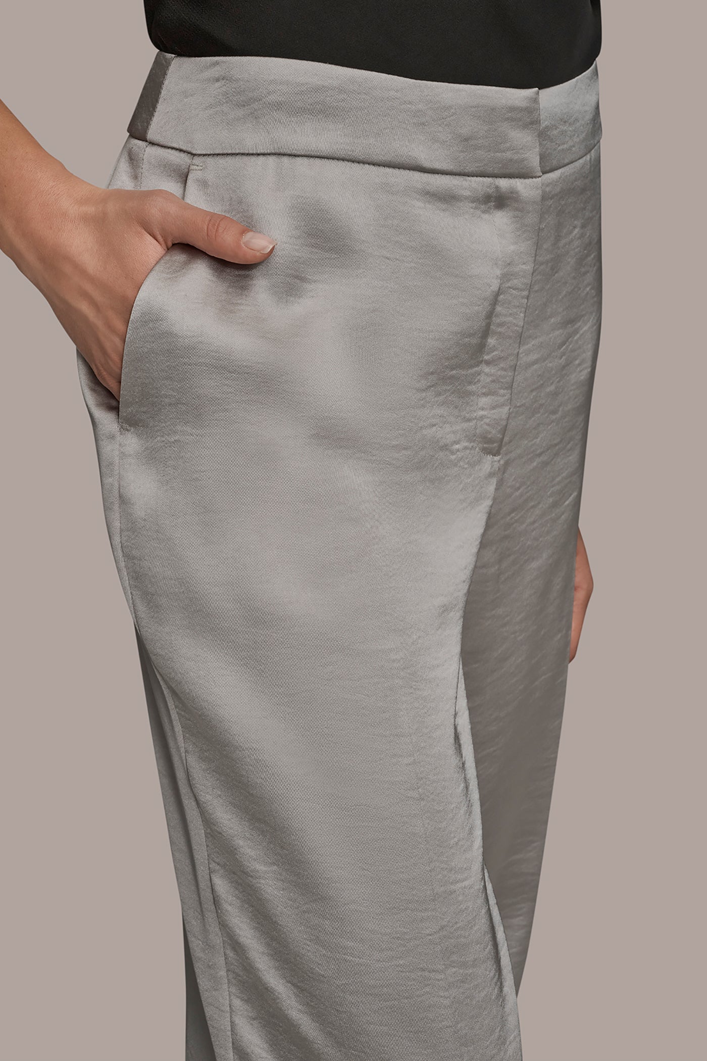 WIDE-LEG CLEAN FRONT PANT VIEW 4 | Holiday Collection