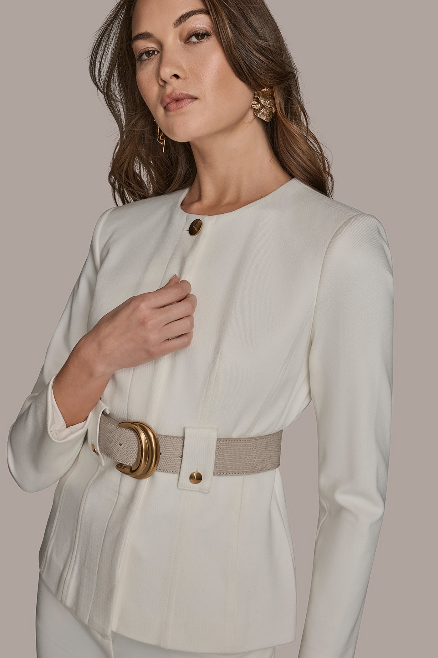 BELTED JACKET VIEW 4 | Blazers & Vests