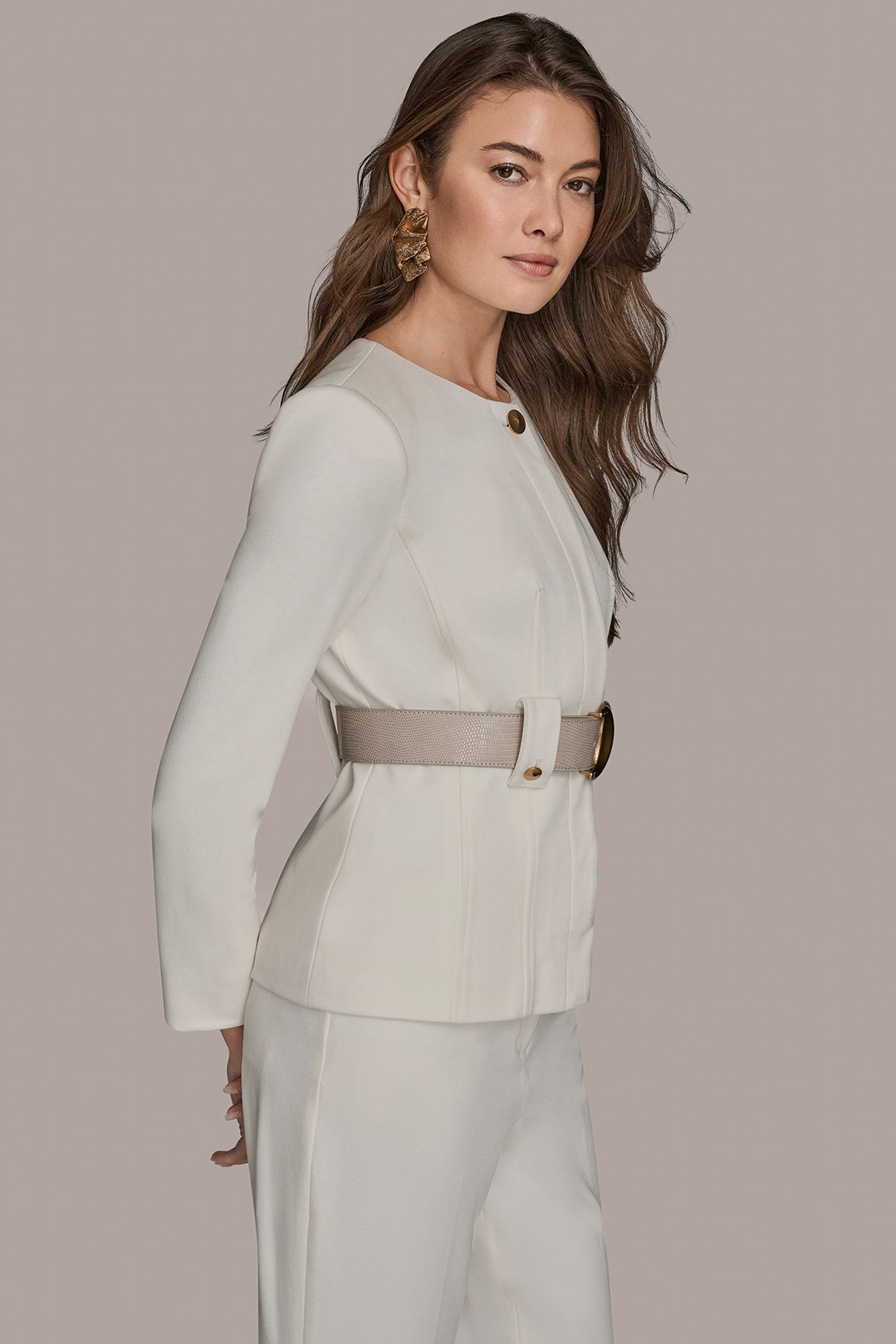 BELTED JACKET VIEW 3 | Blazers & Vests