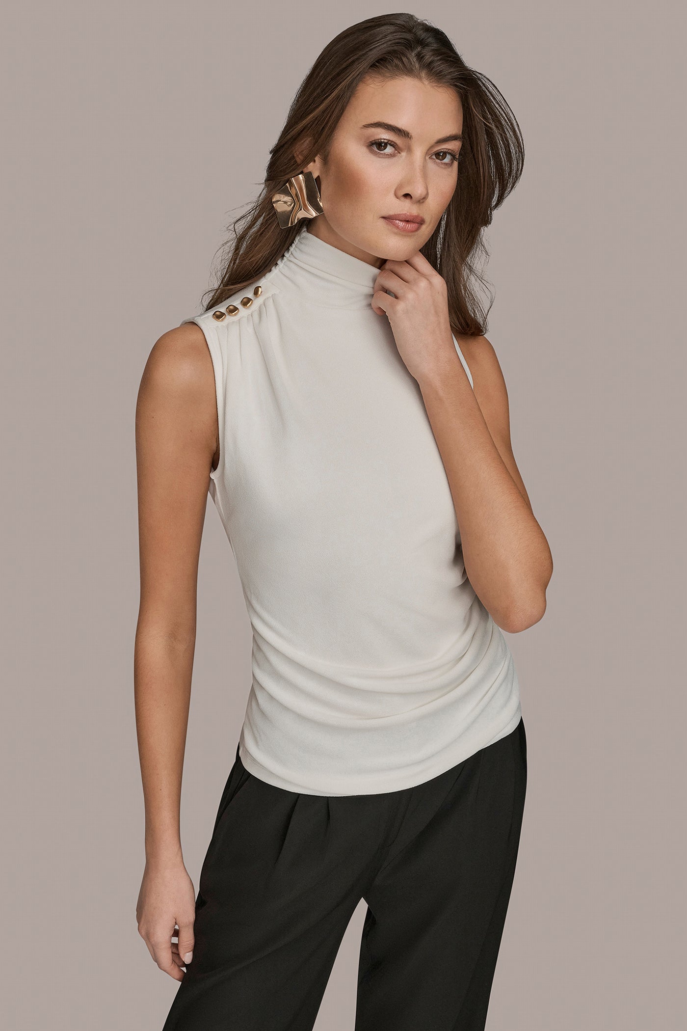 MOCK NECK BLOUSE | View 1 | Suits and Separates