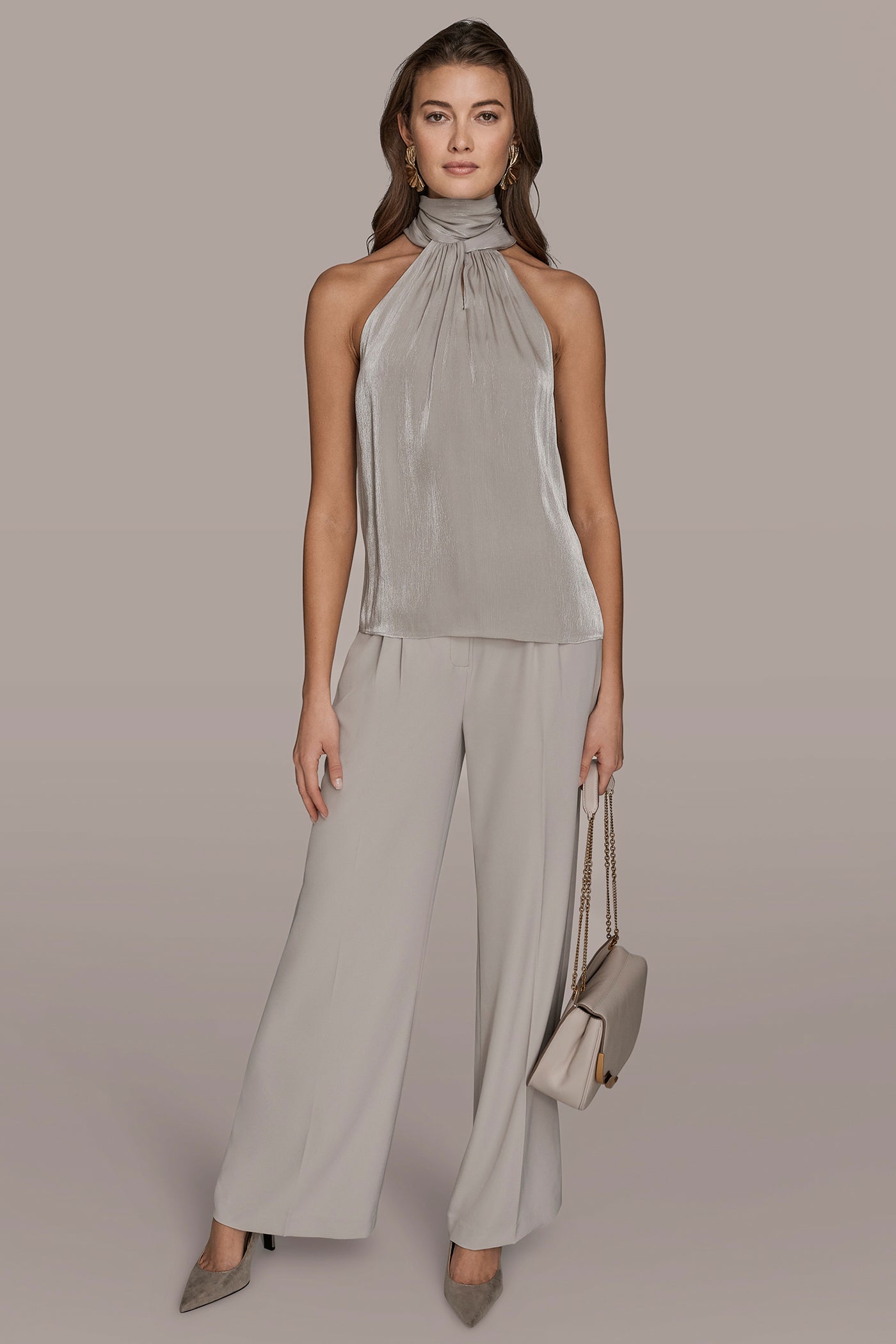 HALTER NECK SLEEVELESS BLOUSE VIEW 7 | Suits and Separates