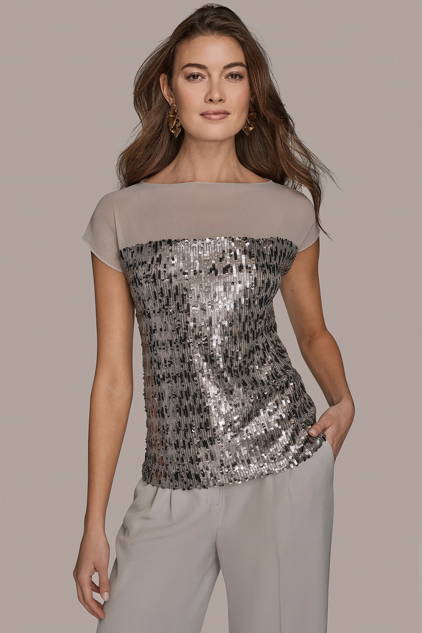 MESH DETAIL KNIT TOP | View 1 | New clothing