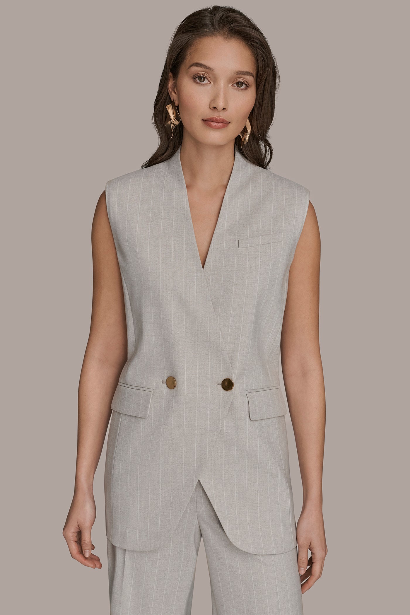 PINSTRIPE VEST | View 1 | Blazers & Vests