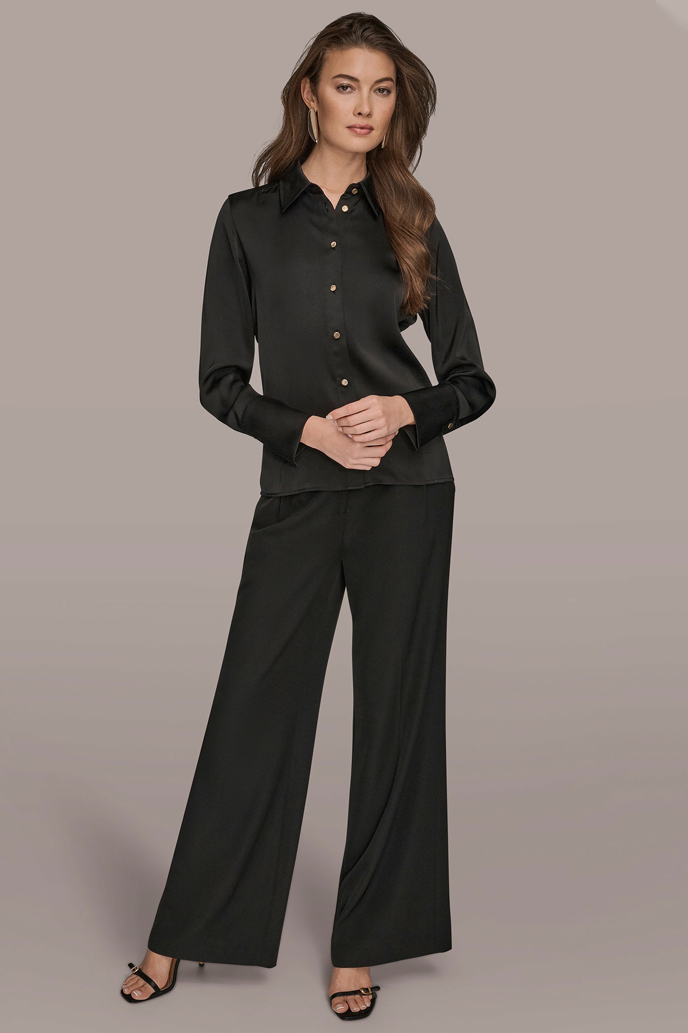 SILK BUTTON DOWN BLOUSE VIEW 6 | Suits and Separates