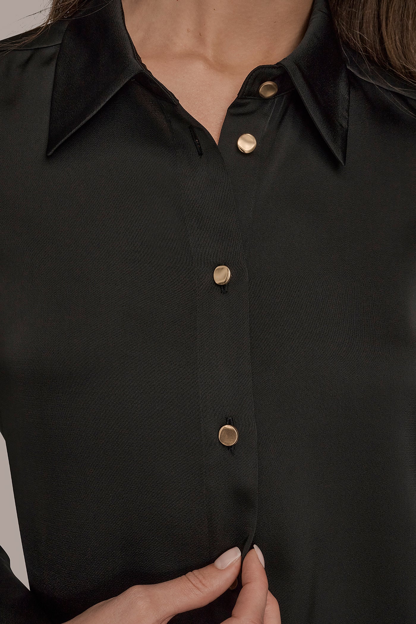 SILK BUTTON DOWN BLOUSE VIEW 4 | Suits and Separates