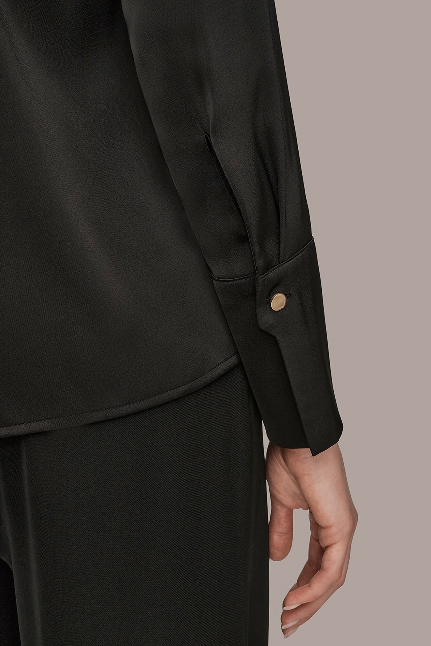 SILK BUTTON DOWN BLOUSE VIEW 5 | Suits and Separates