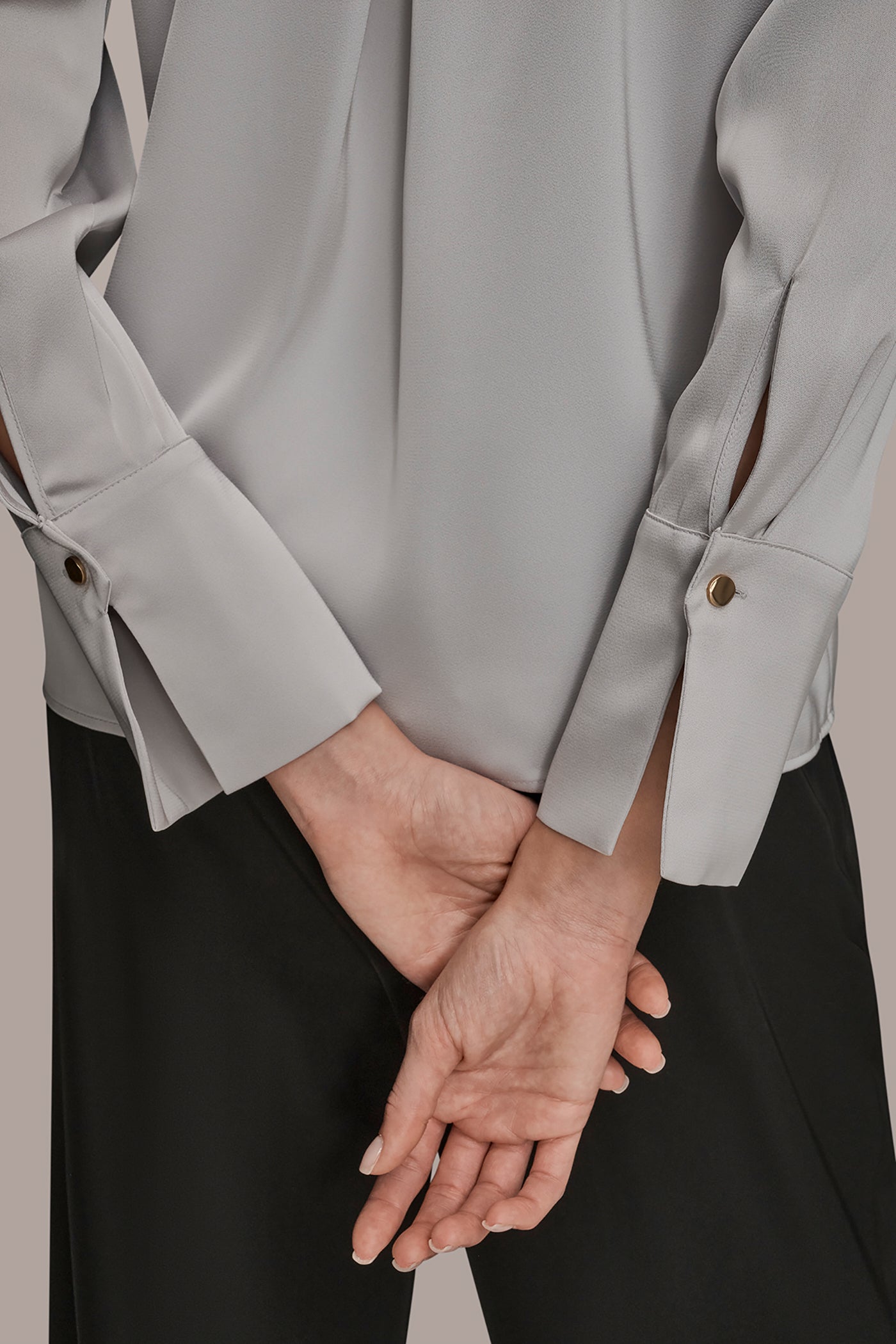SILK BUTTON DOWN BLOUSE VIEW 7 | Suits and Separates